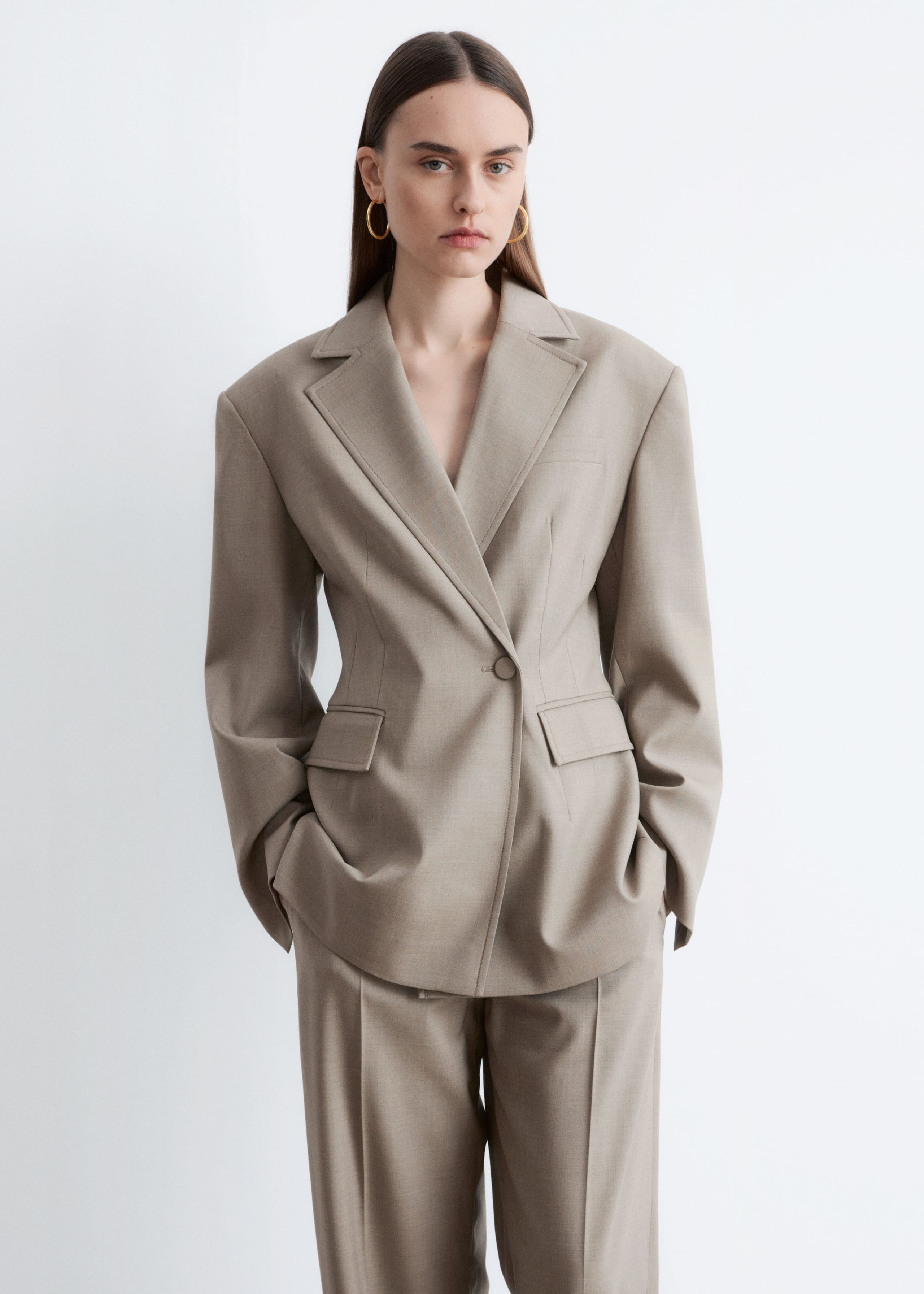 Tapered  Merino-Wool Blazer - Mole - Lookbook