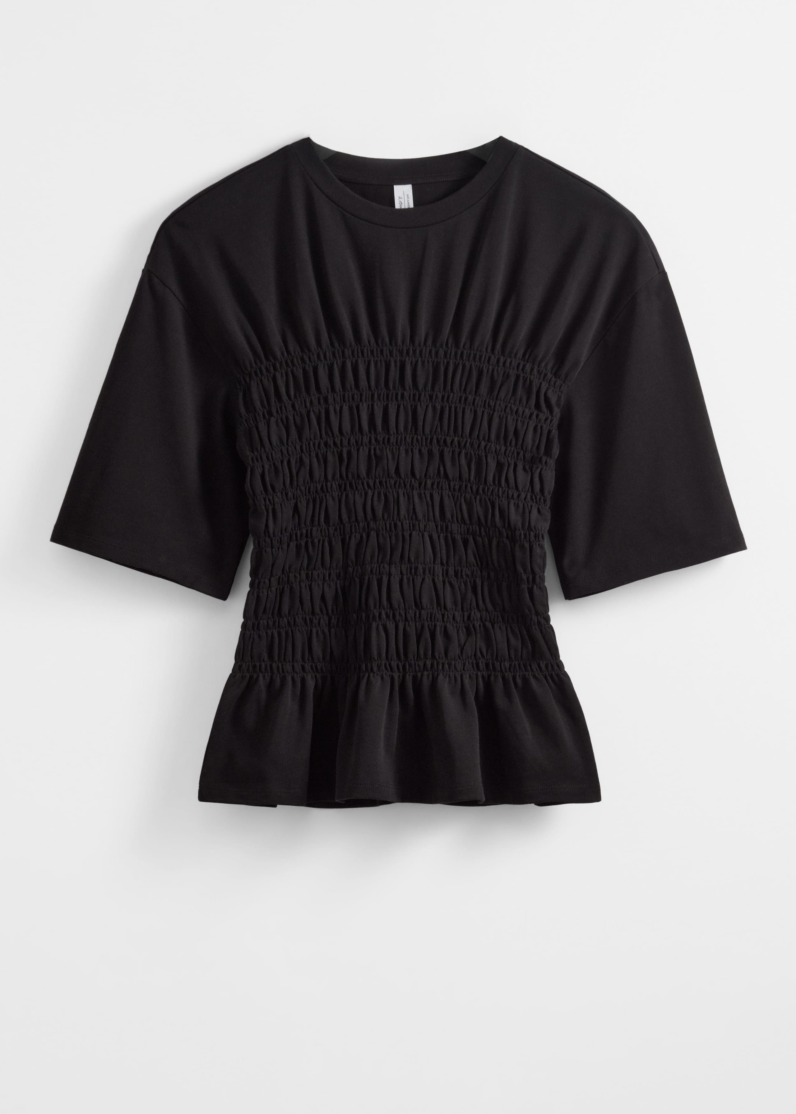 Smocked Crewneck Top - Blue - Still Life