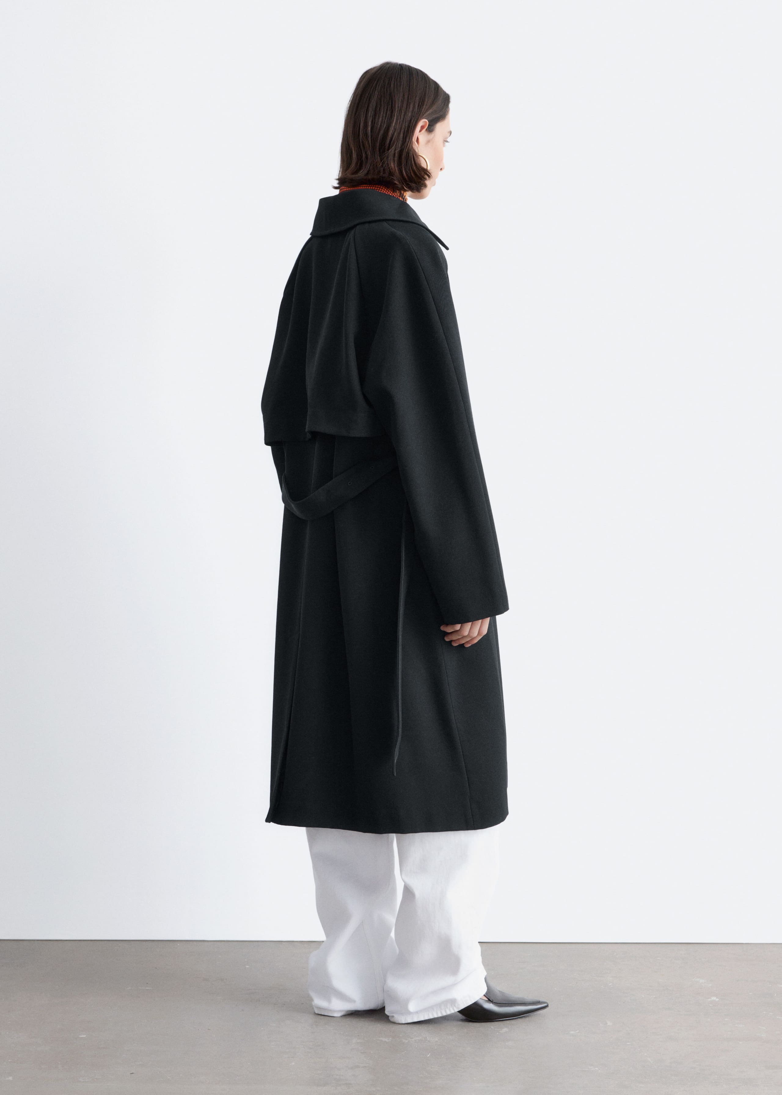 Image of Trenchcoat aus Wolle mit Bindegürtel