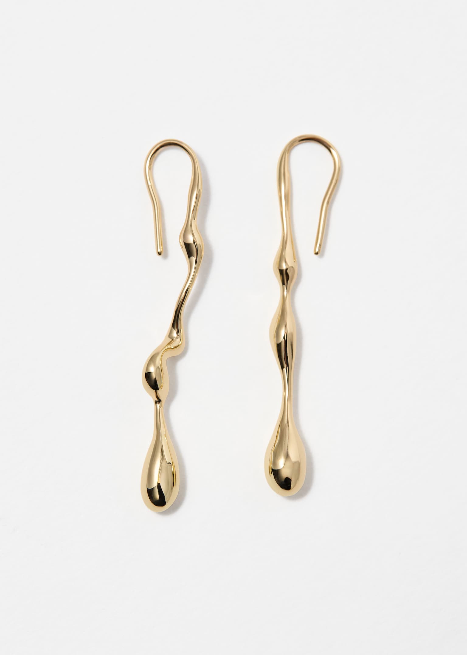 Pendientes colgantes alargados - Oro - 4