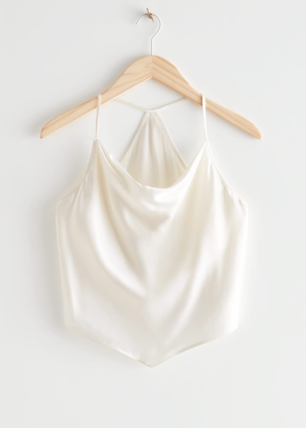 Scarf Hem Halter Top - Black - Natura morta