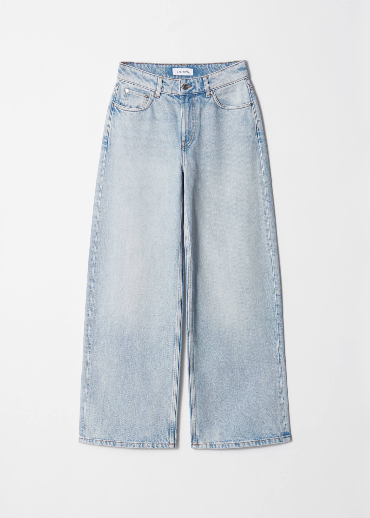 Jean large - Bleu clair/Vert kaki/Brun rouille/Beige/Noir/Jaune clair