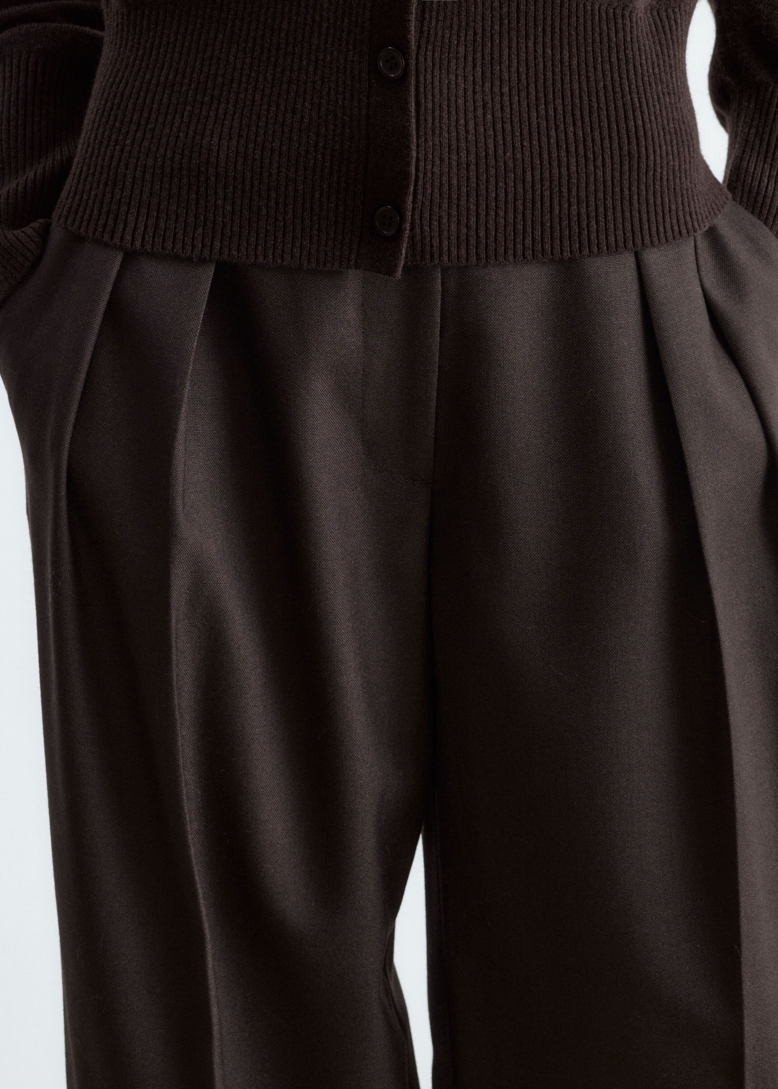Wool-Blend Tailored Trousers - Black - Lookbook