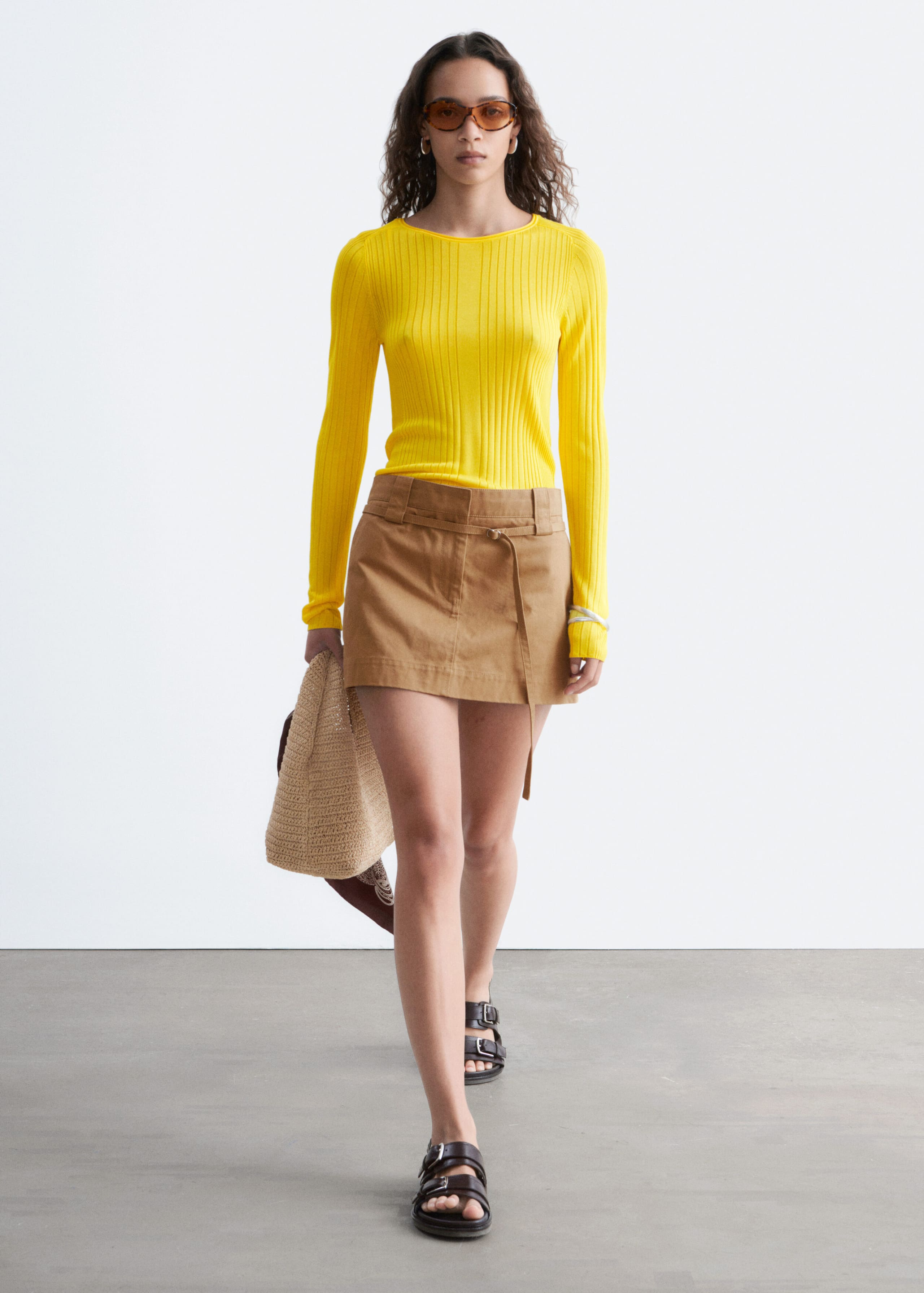 Ribbed Top - Yellow - Lookbook