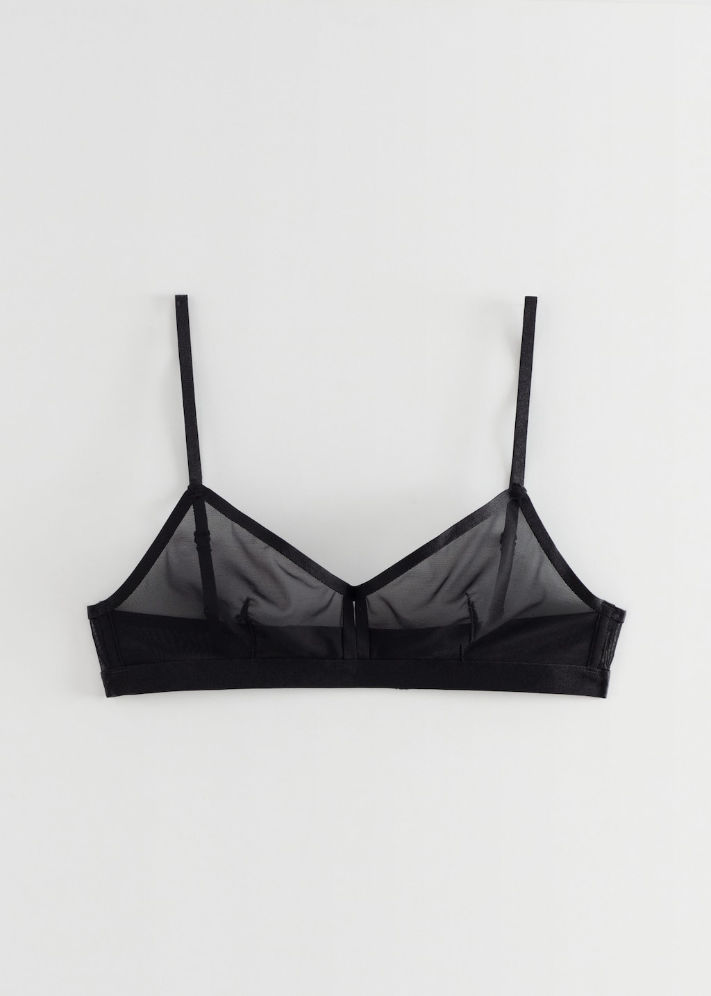 Sheer Mesh Soft Bra - Black - Still Life