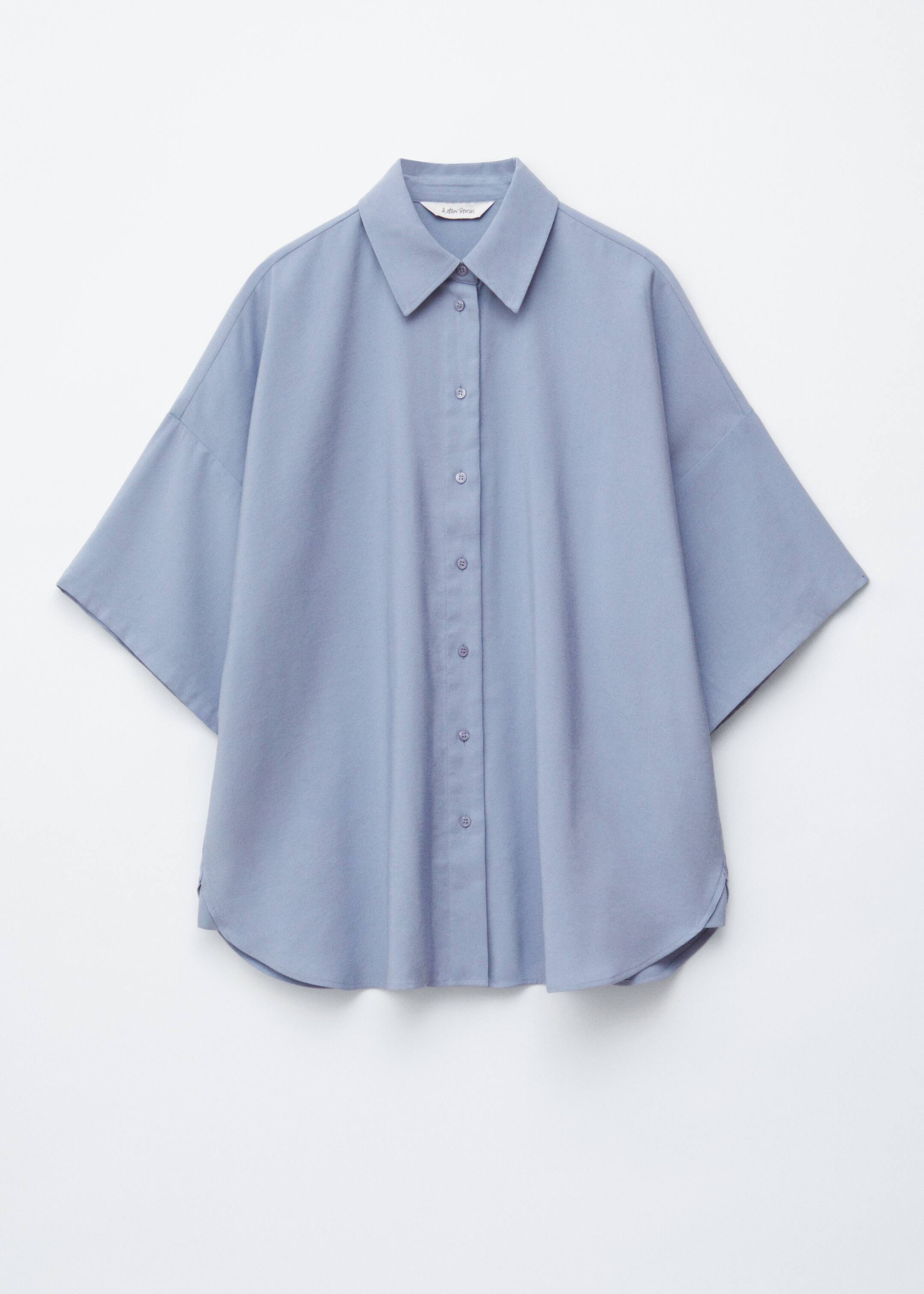 Vezi imaginea mai mare: Cămașă supradimensionată cu mânecă trei sferturi - Dusty Blue - FEMEI | H&M RO 6