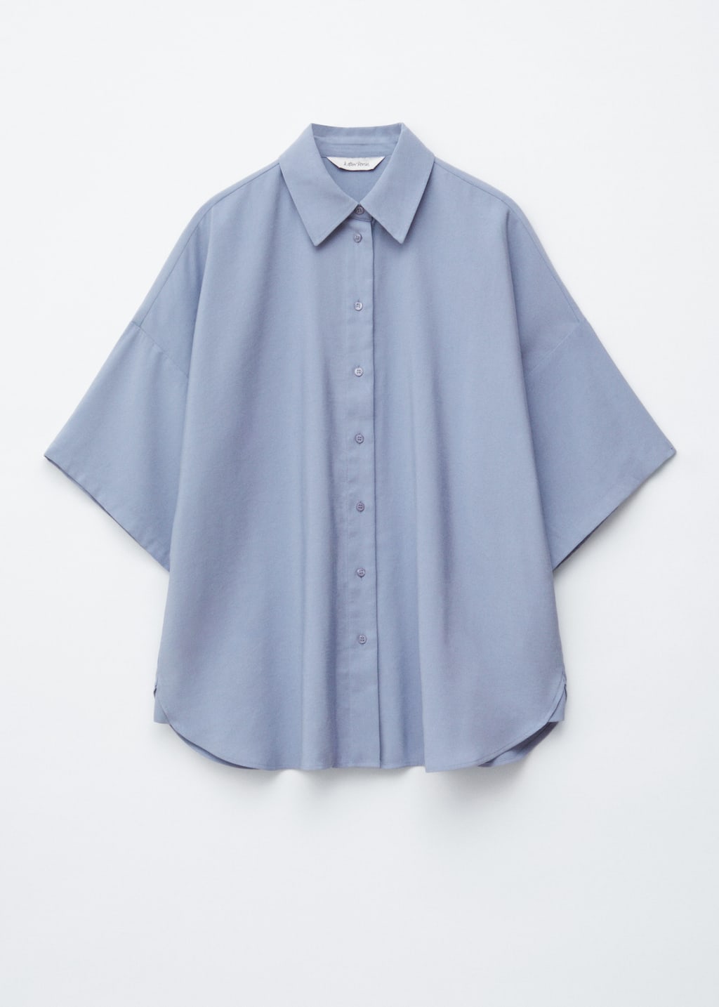 Image of Oversized Quarter-Sleeve Shirt