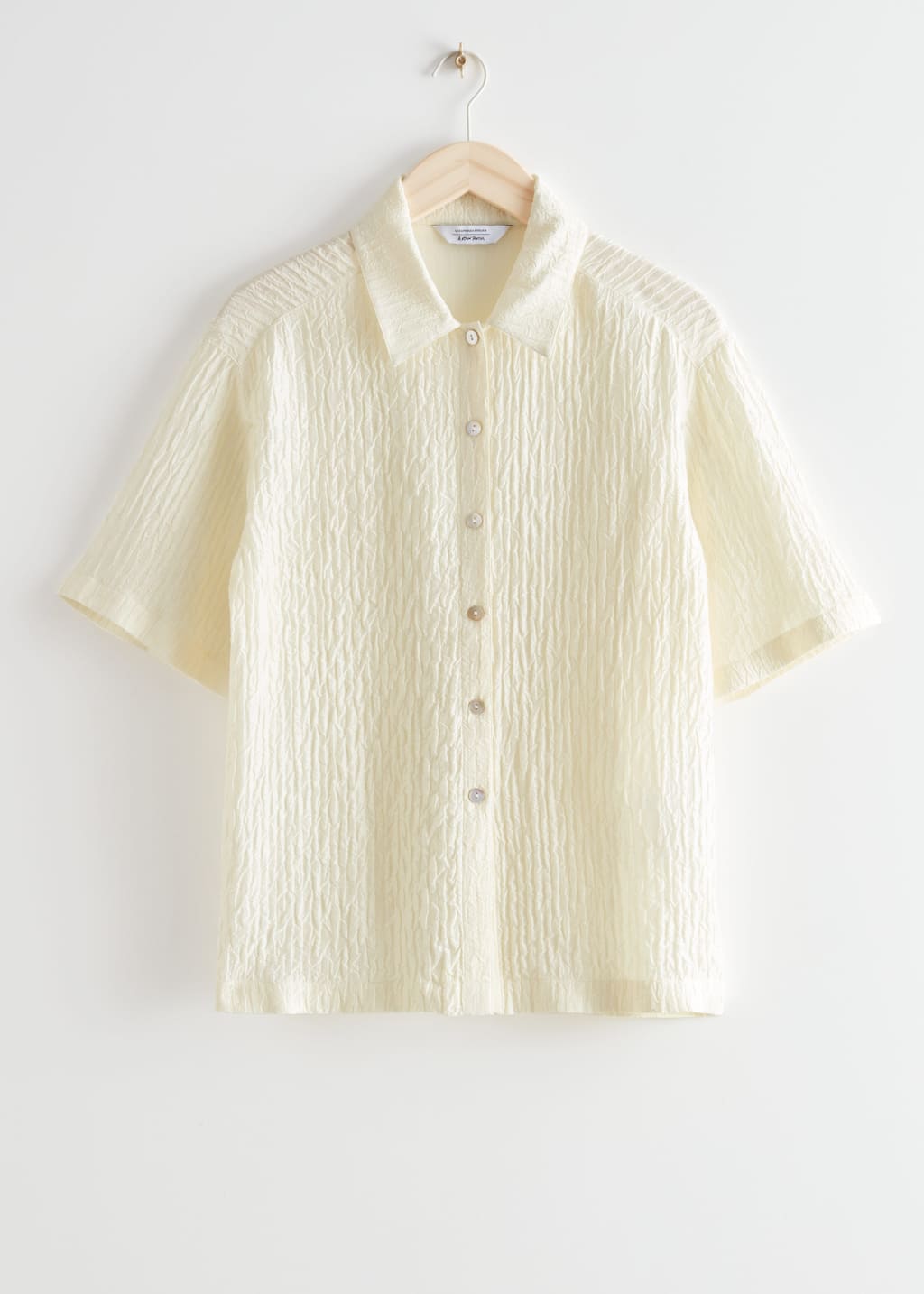 Textured Silk Shirt - Cream - Bodegón