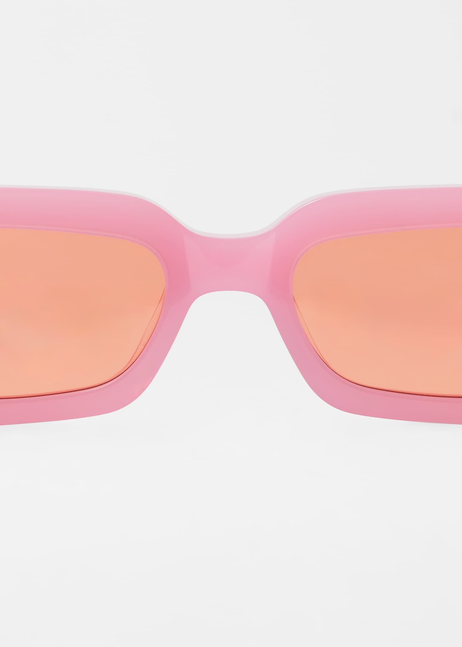 Ochelari de soare cu ramă îngustă din acetat - Pink/Negru - 4