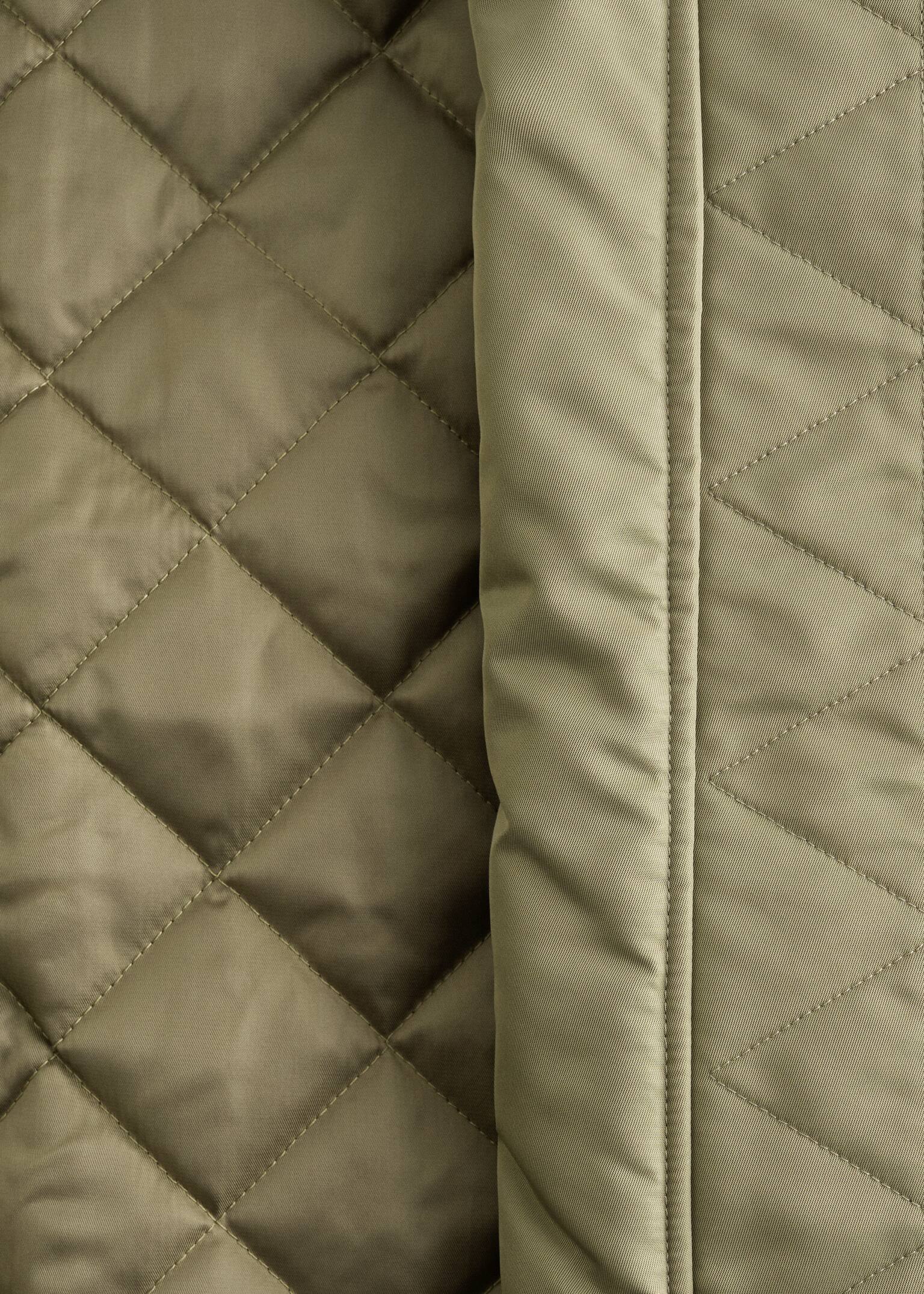 Dlhá Bomber Bunda - Khaki zelená - 10