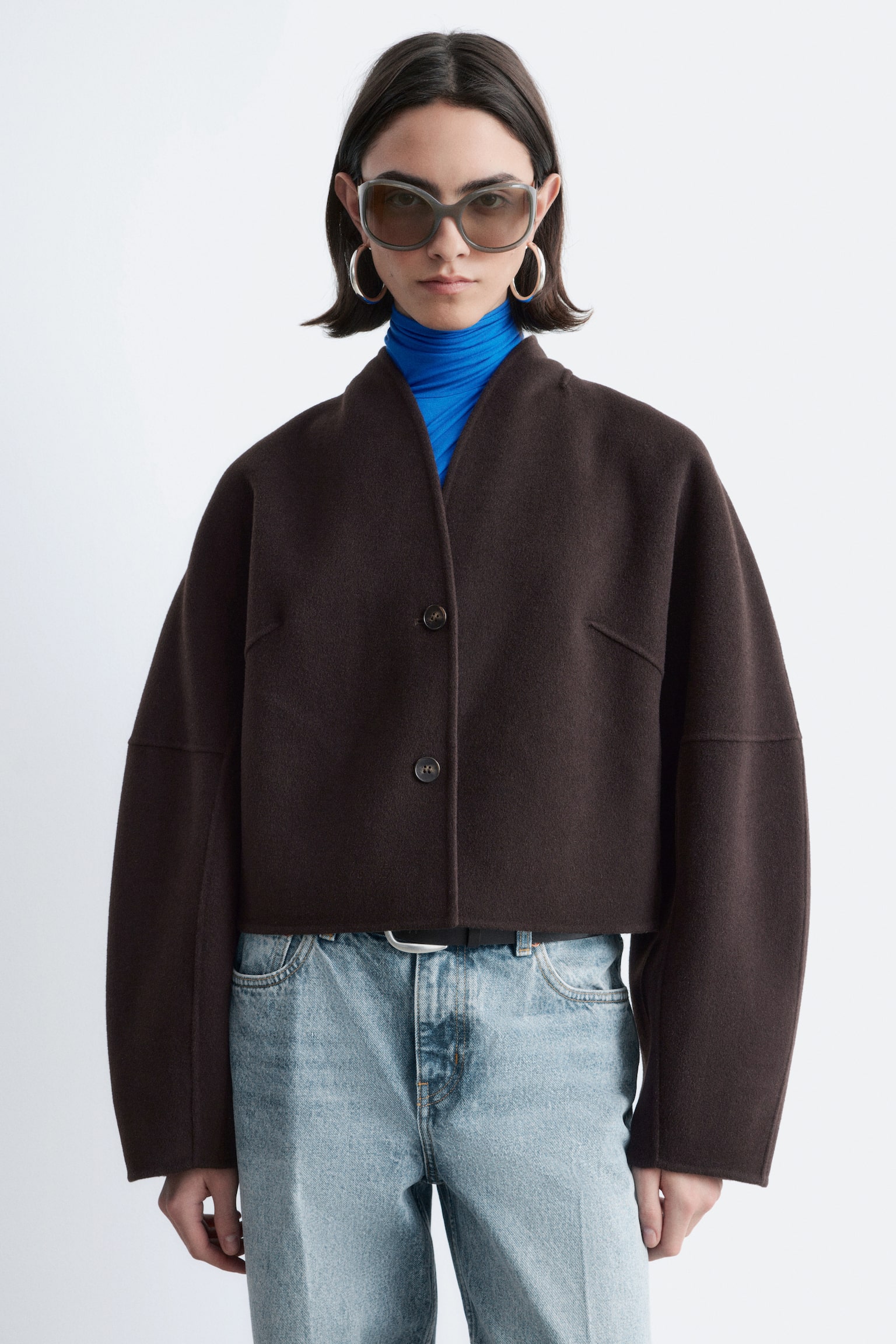 Wollen doublé jas - Bruin/Bruin - 1