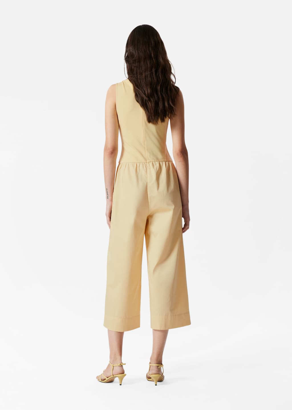 Image of Ärmelloser Jumpsuit mit weitem Bein