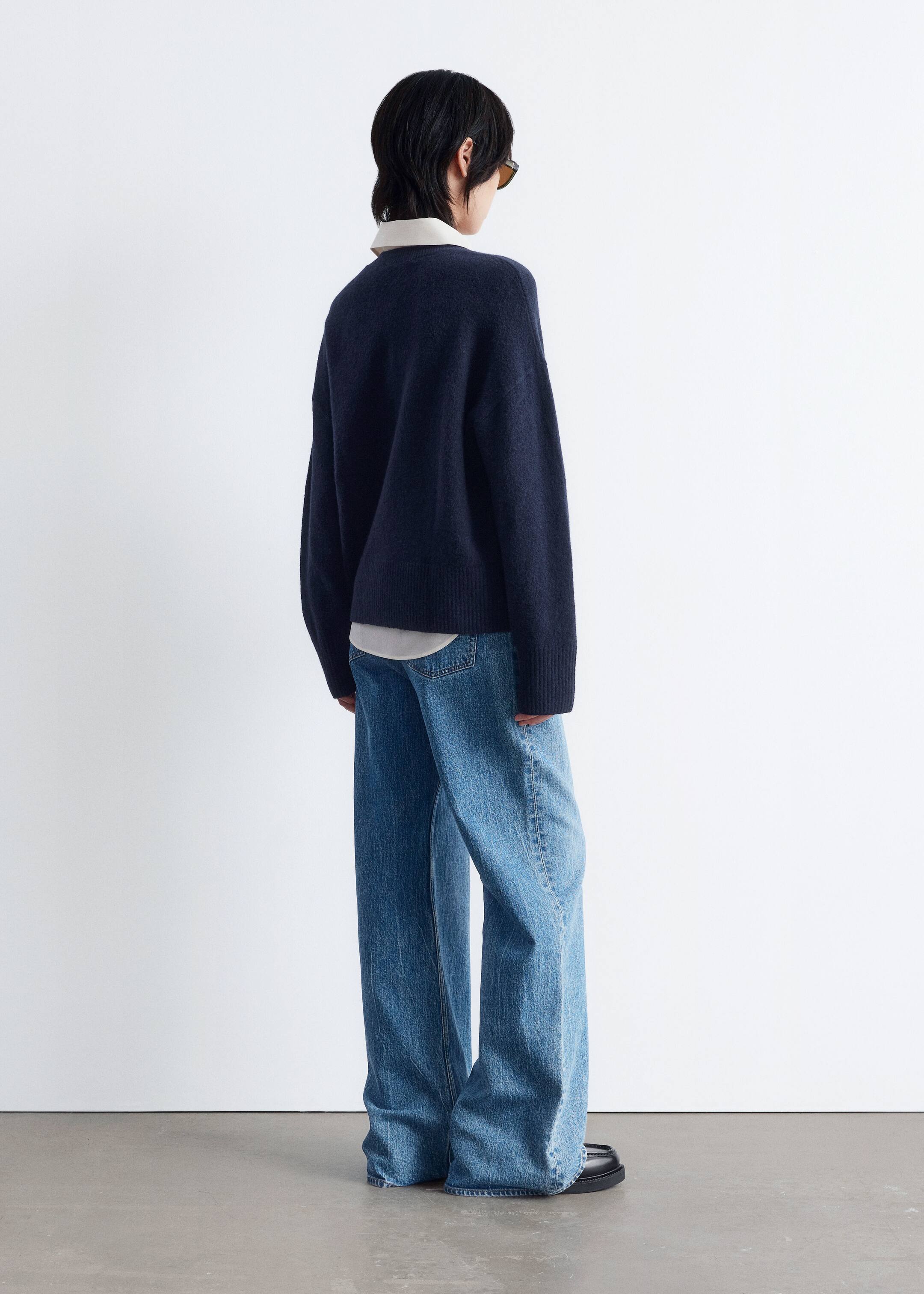 Grösseres Bild ansehen: Locker geschnittener Strickpullover - Dunkelblau - DAMEN | H&M CH 4