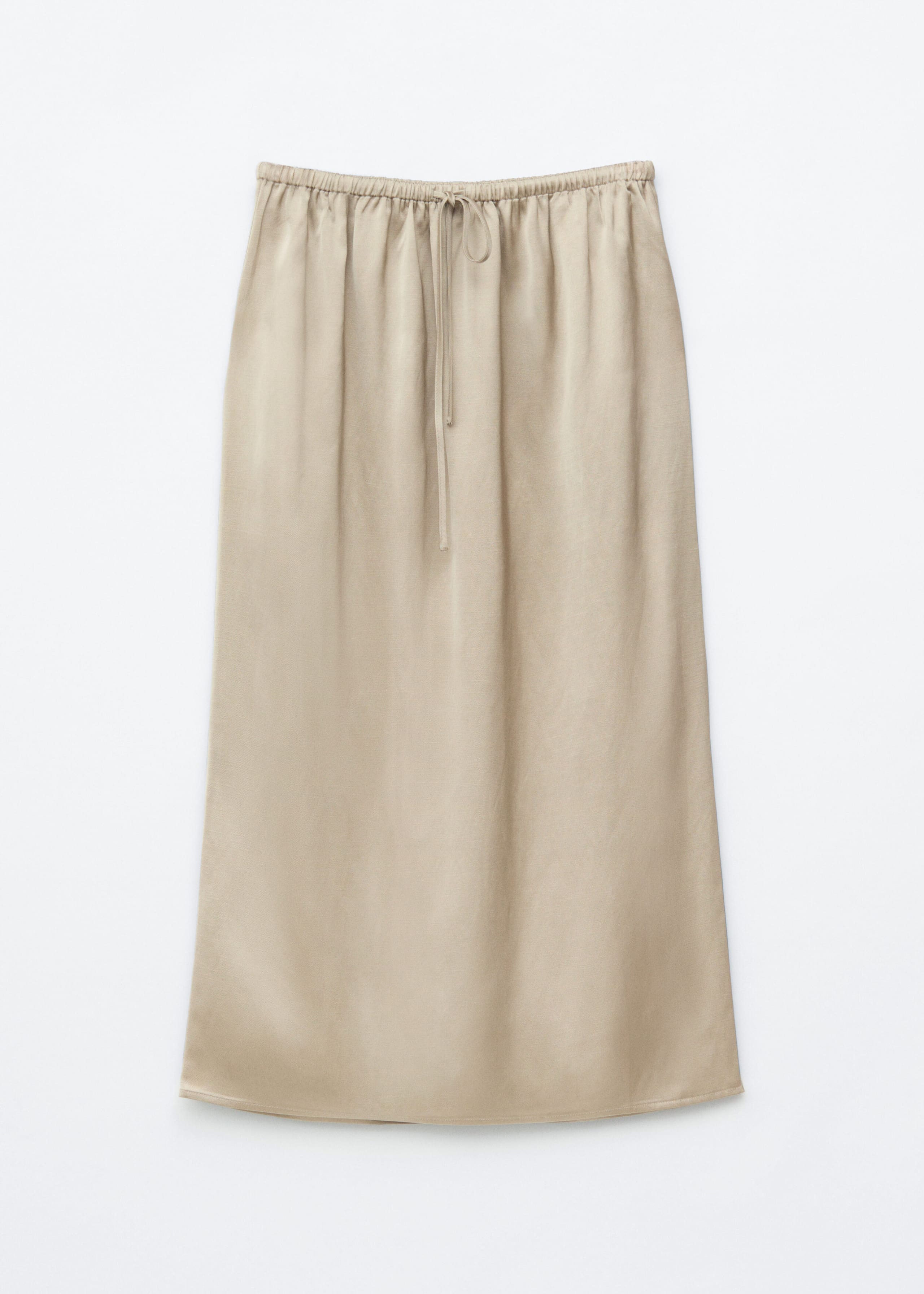 Image of Drawstring Midi Skirt
