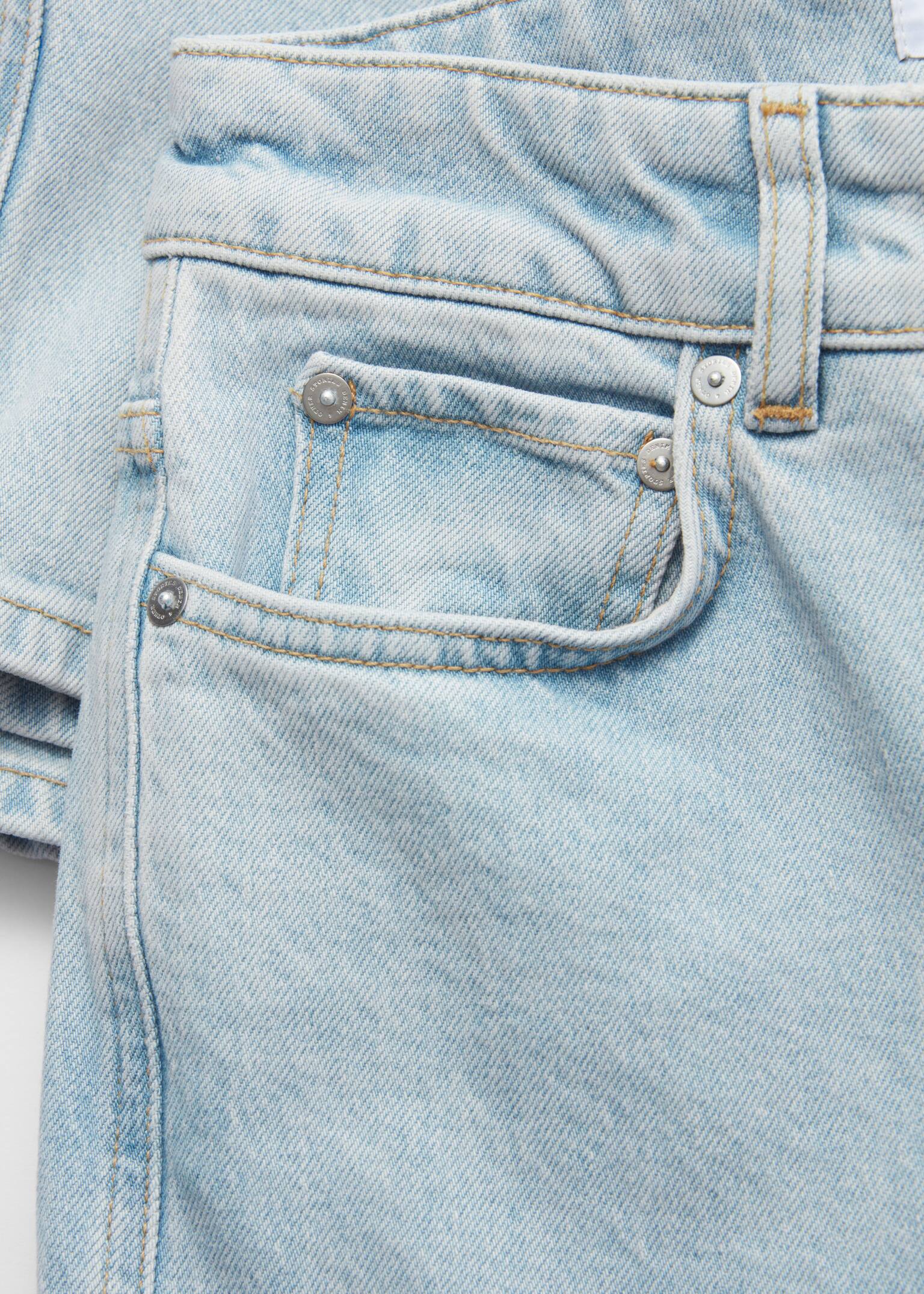 Jeans mit hohem Bund und weitem Bein - Hellblau/Mittelblaue Waschung/Schwarz - 8