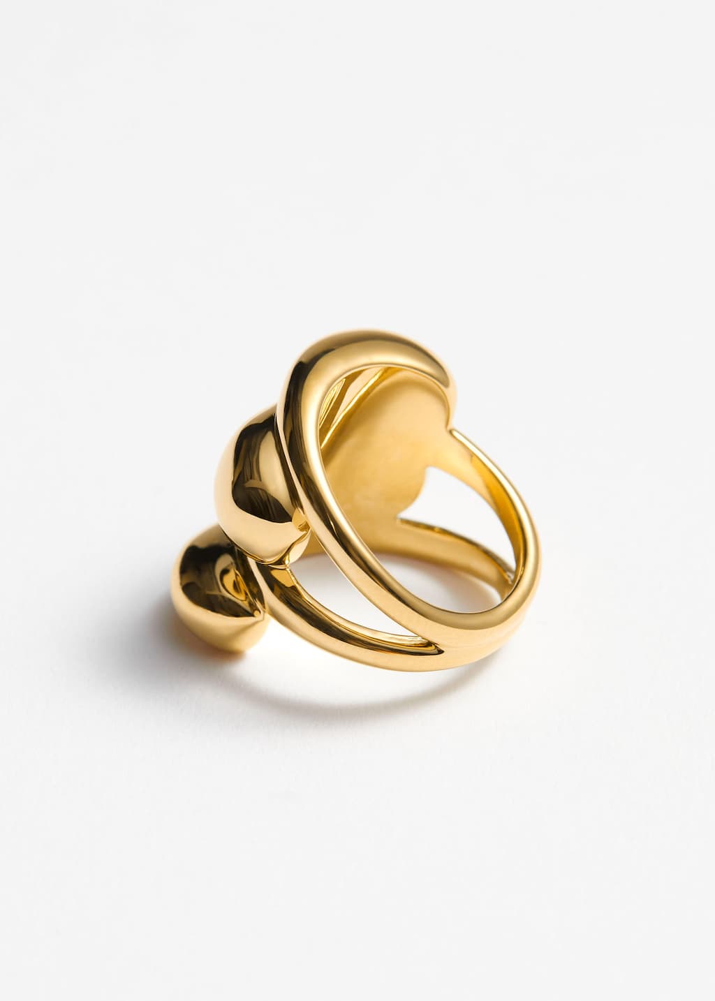 Chunky Sculptural Ring - Gold - Still Life