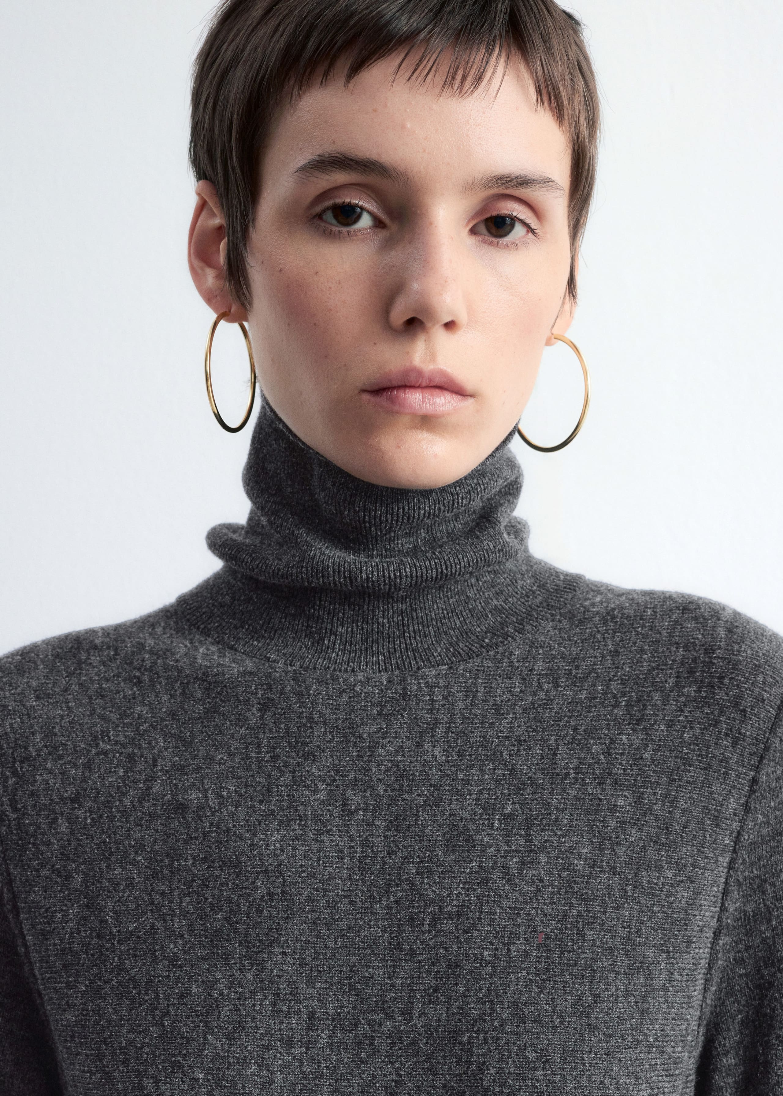 Image of Merino-Wool Turtleneck Maxi Dress