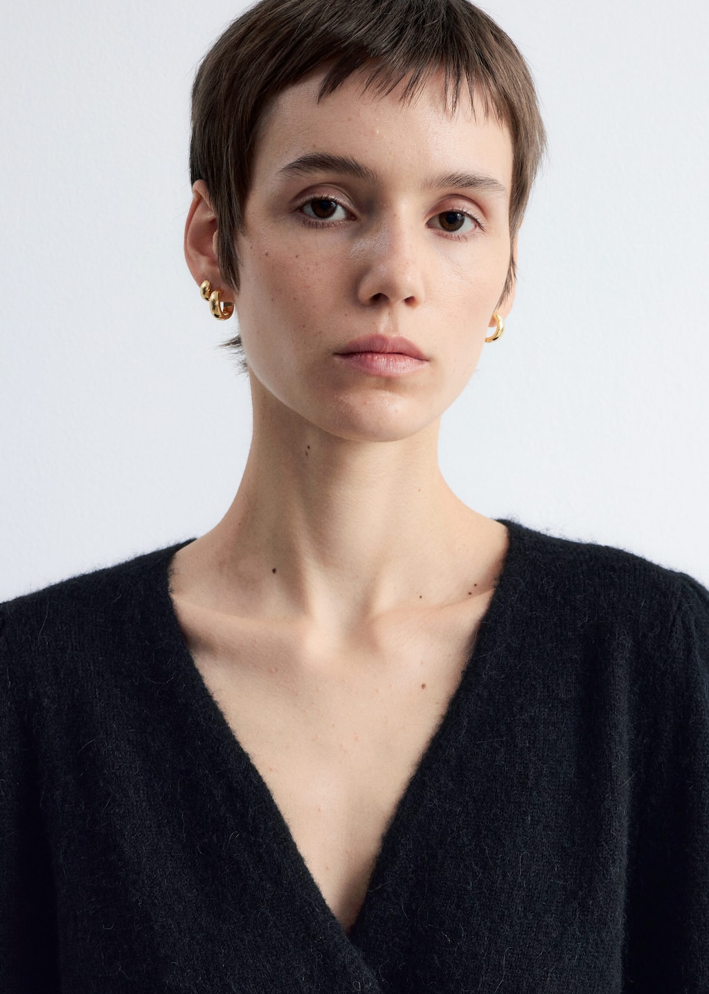 Image of Mohair-Blend Knitted Wrap Cardigan