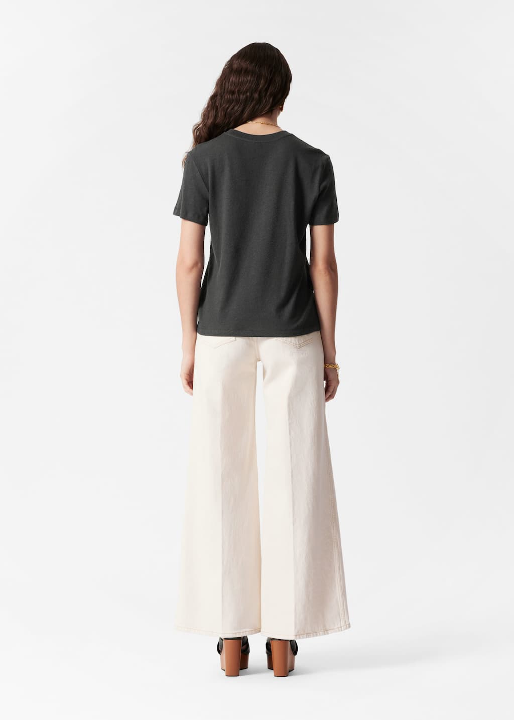 Image of Linen-Blend T-Shirt
