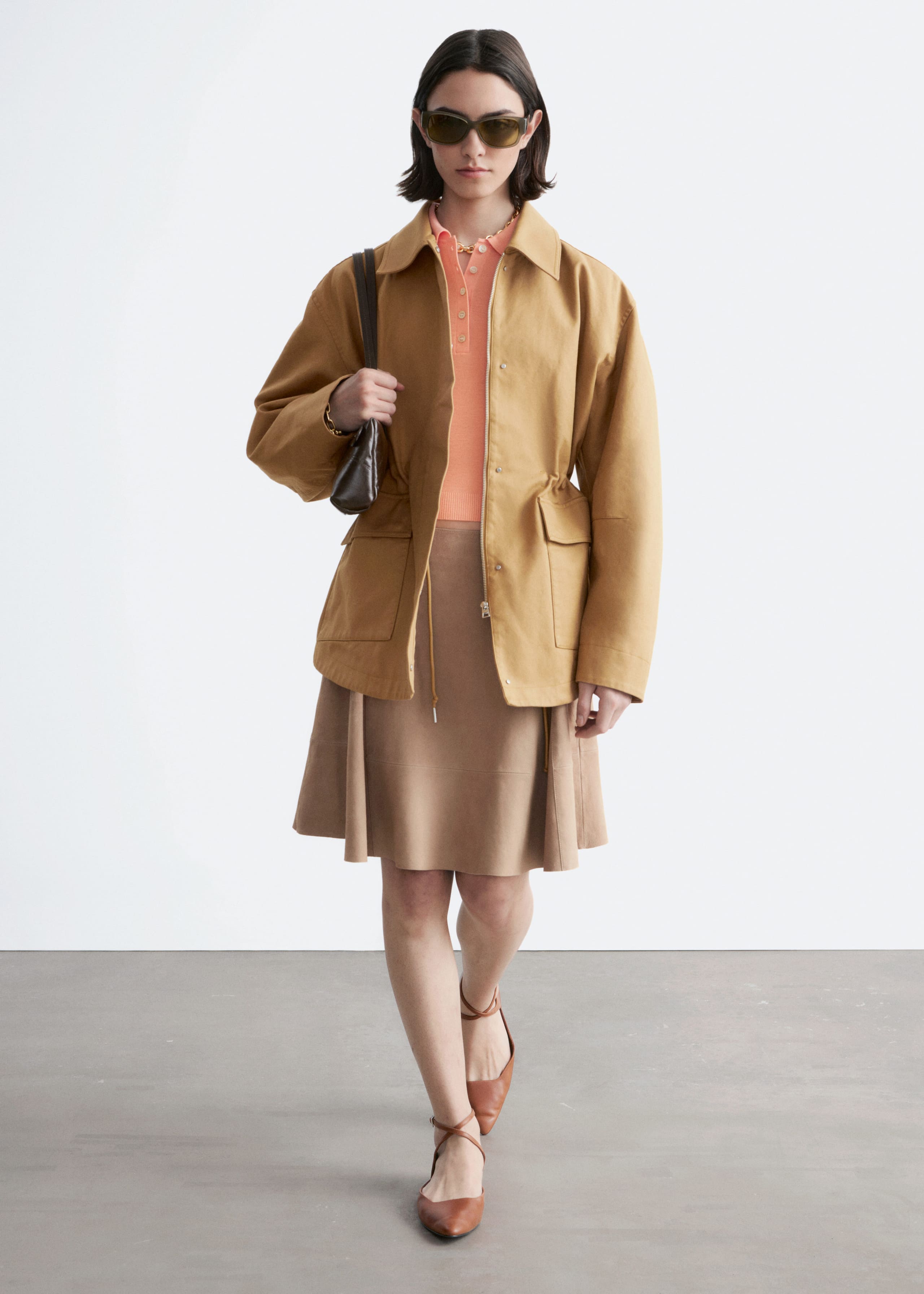 Image of Oversized Drawstring Utility Jacket
