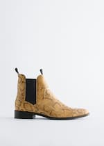 Beige/Faux Snake