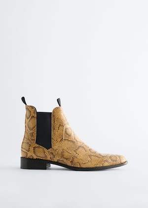 Beige/Faux Snake