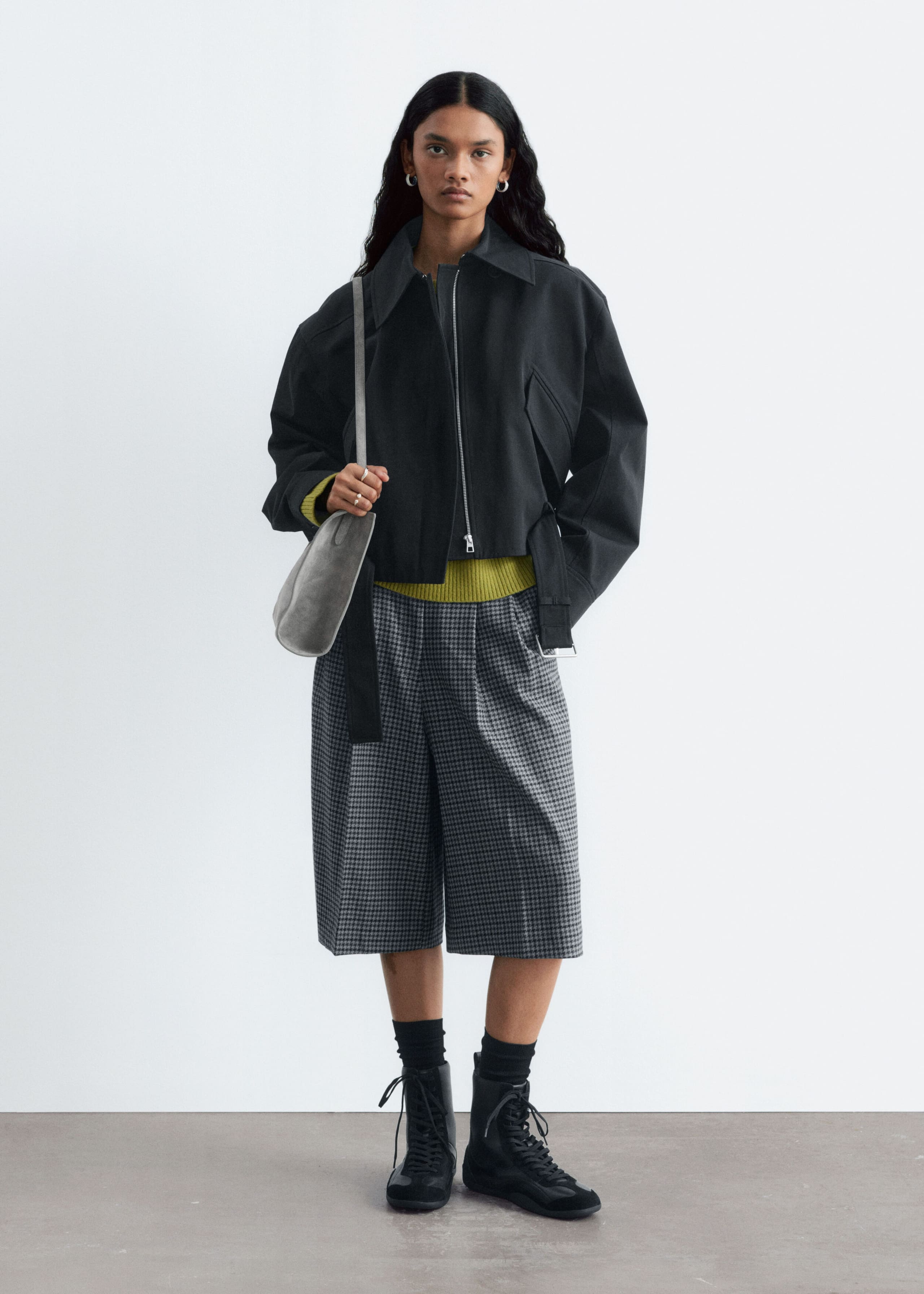 Bottines à lacets - Noir - Lookbook