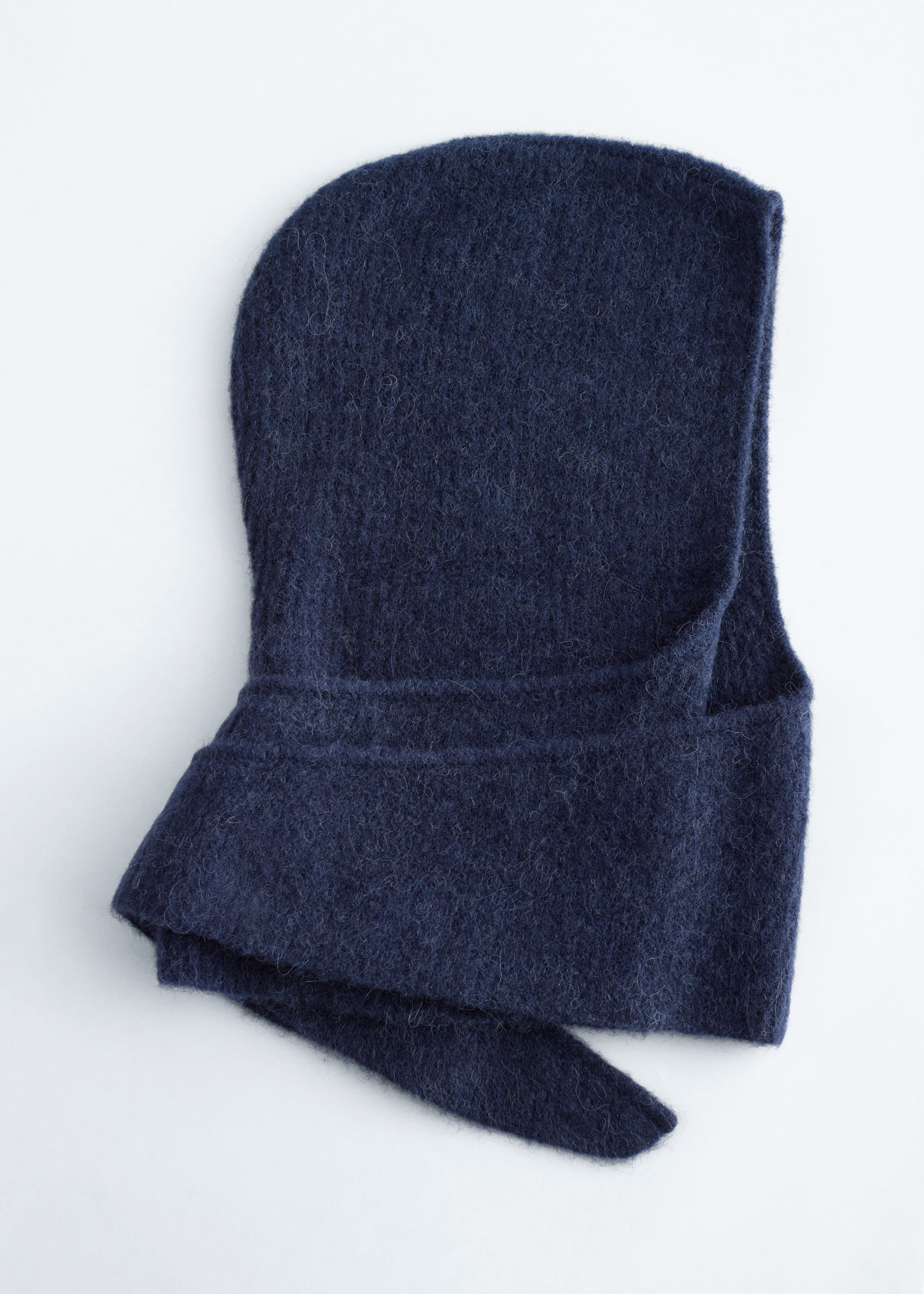Image of Alpaca-Blend Rib-Knit Hood Scarf
