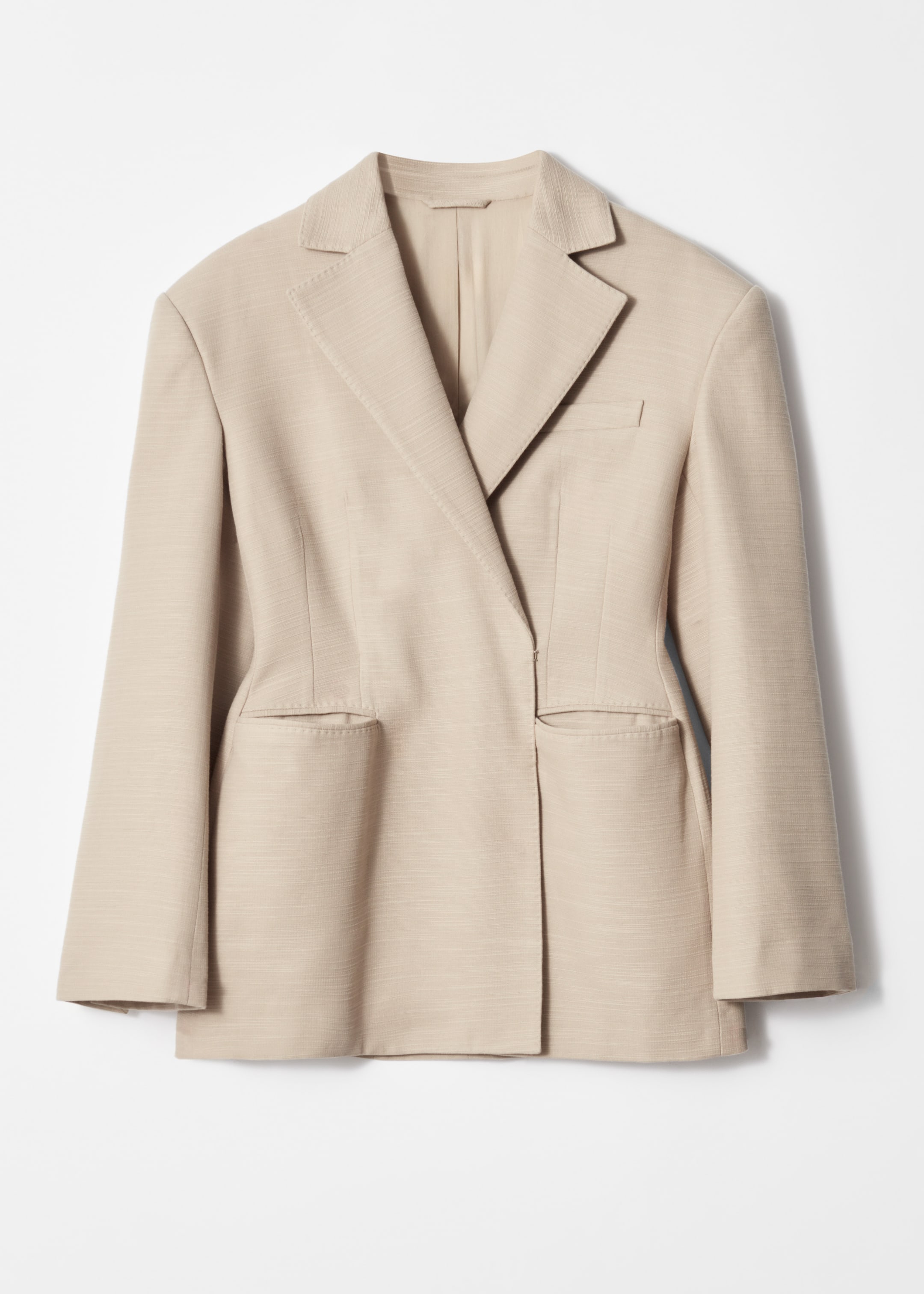 Преглед на по-голямо изображение: Блейзър с пеплум - Бежово - ЖЕНИ | H&M BG 1