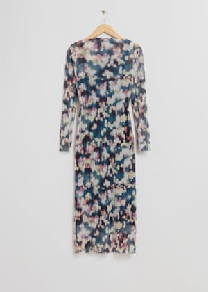 Blauw met print