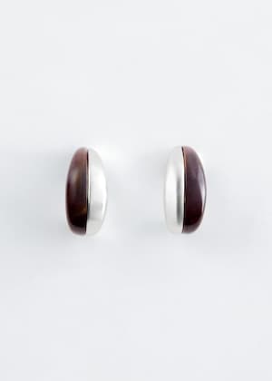 Dark Brown Marbled/Silver