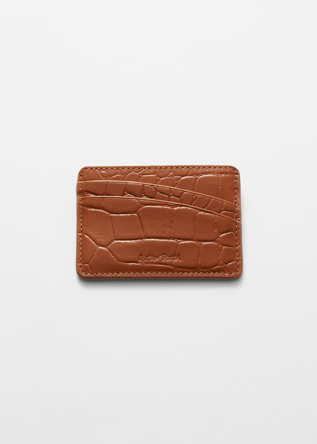 Image of Rounded Pockets Leather Card-Holder