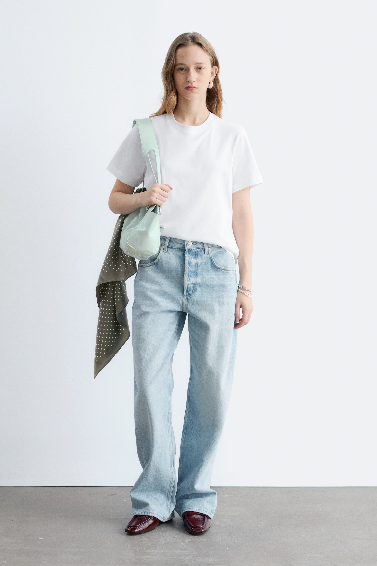 T-shirt girocollo - Bianco/Beige/Verde chiaro/Nero/Rosso/Grigio scuro mélange - 3