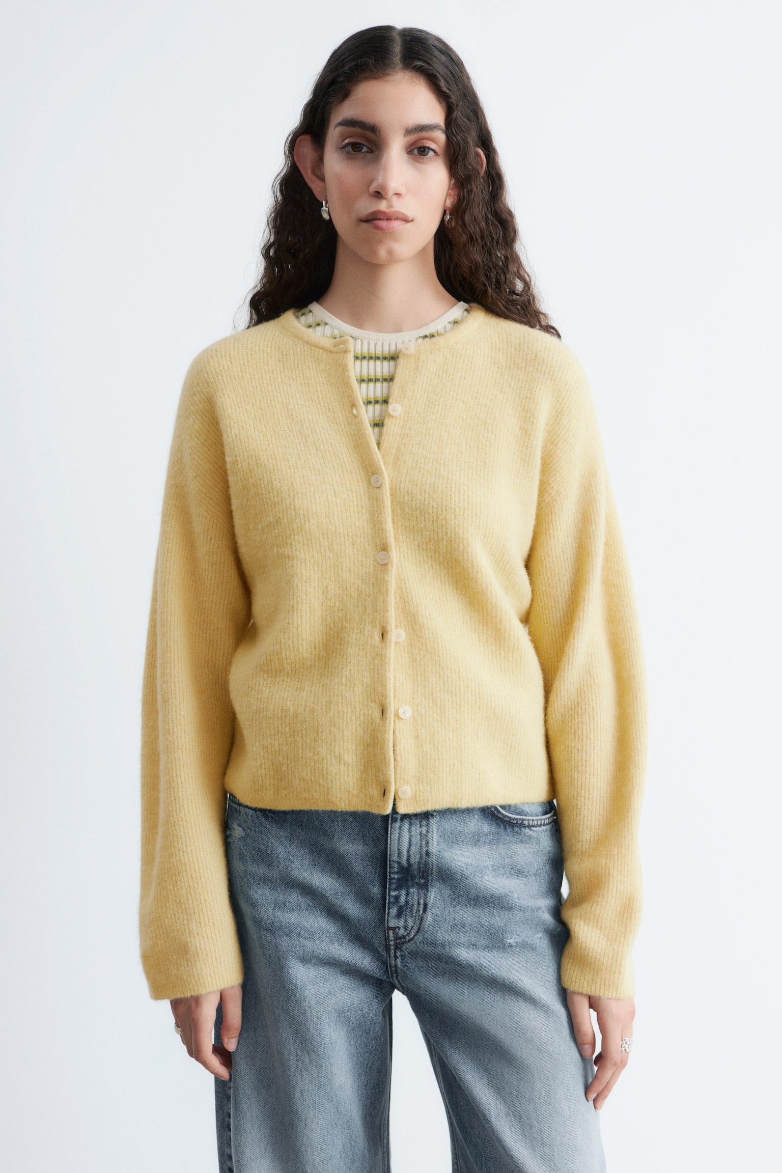 Alpaca-Blend Knitted Cardigan - 10