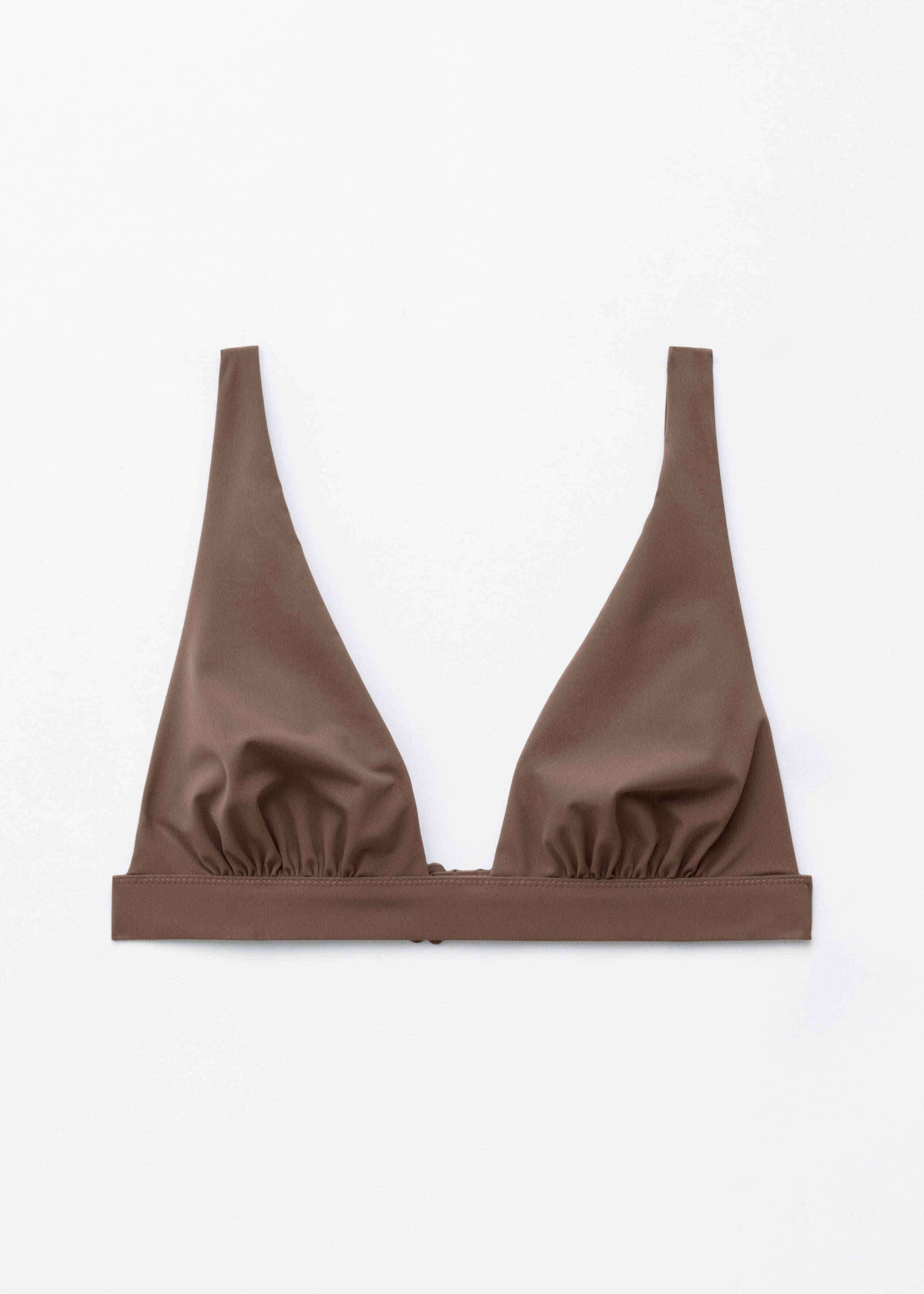 Triangle Bikini Top - Dark Brown/Blue dots - Still Life