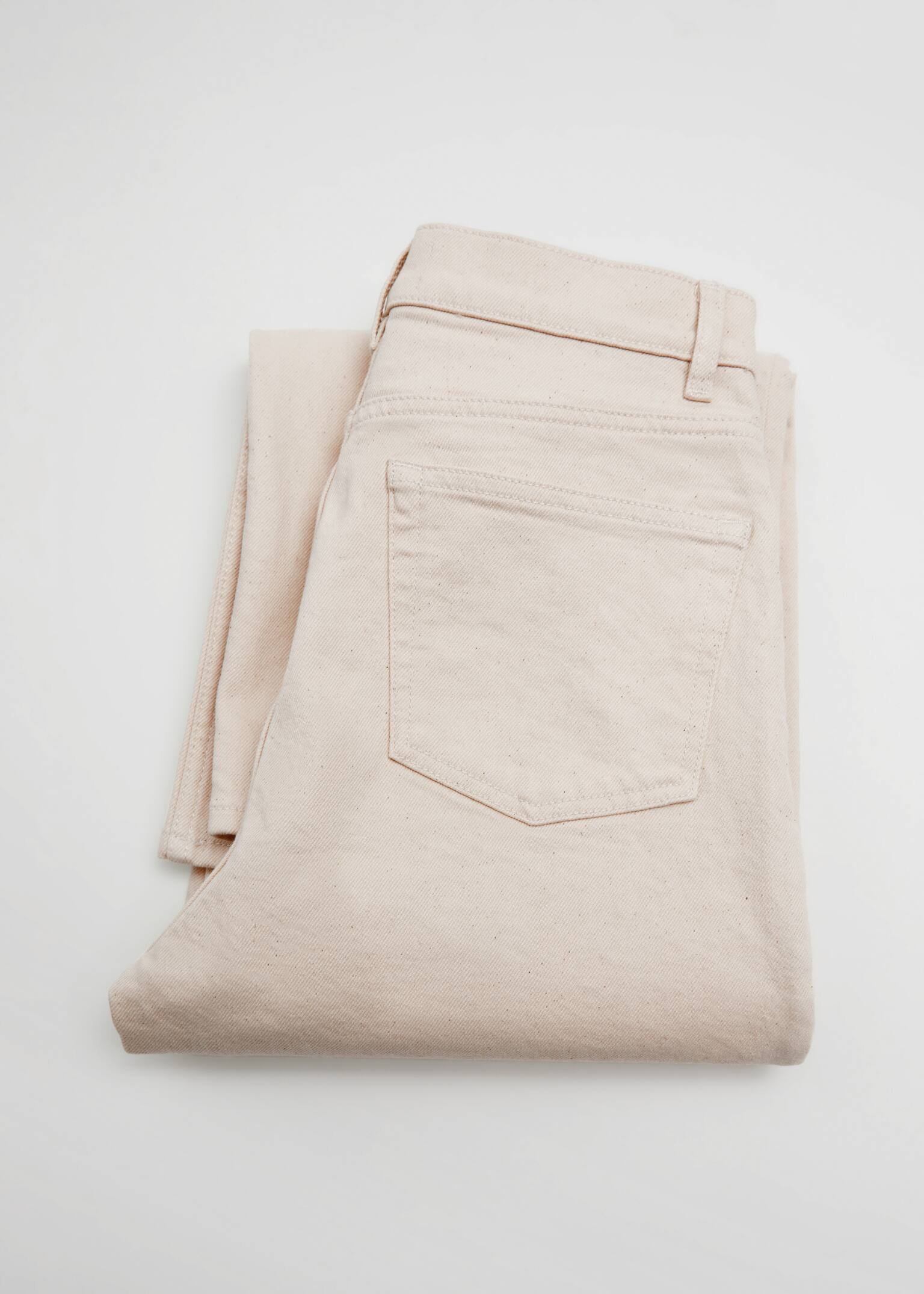 Jean longueur 7/8ème à jambe large - Beige clair - 3
