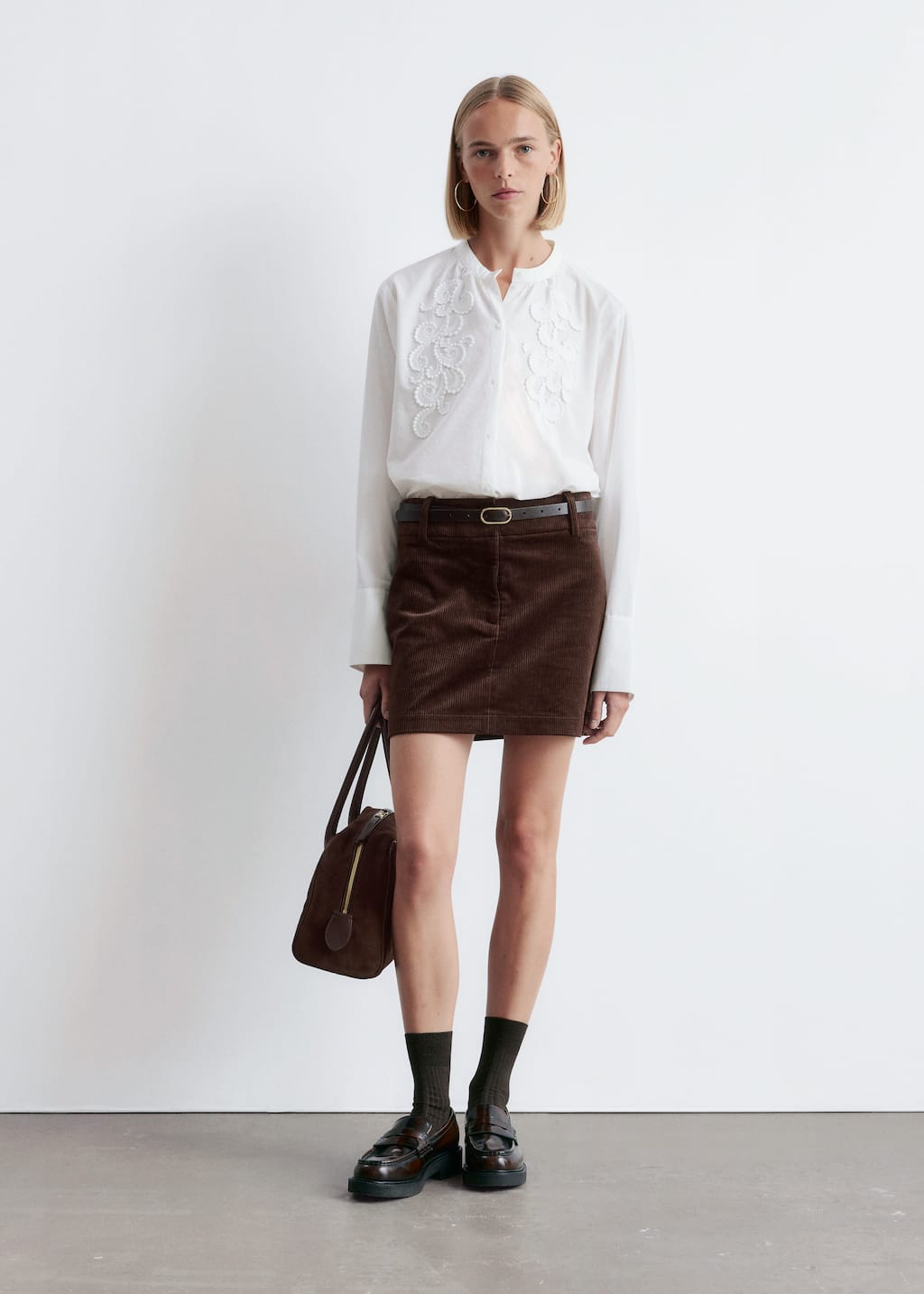 Image of Cotton Embroidered Blouse