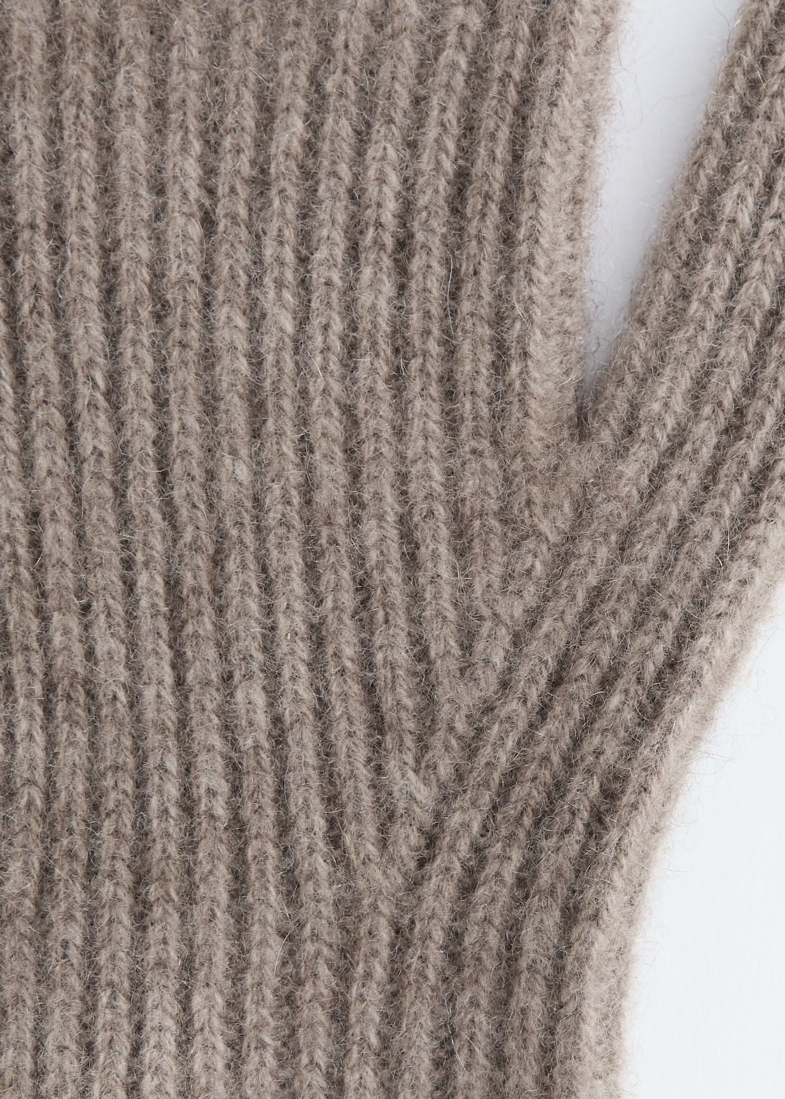 Gants en cachemire côtelé - Taupe/Marron foncé/Bleu marine/Noir - 3