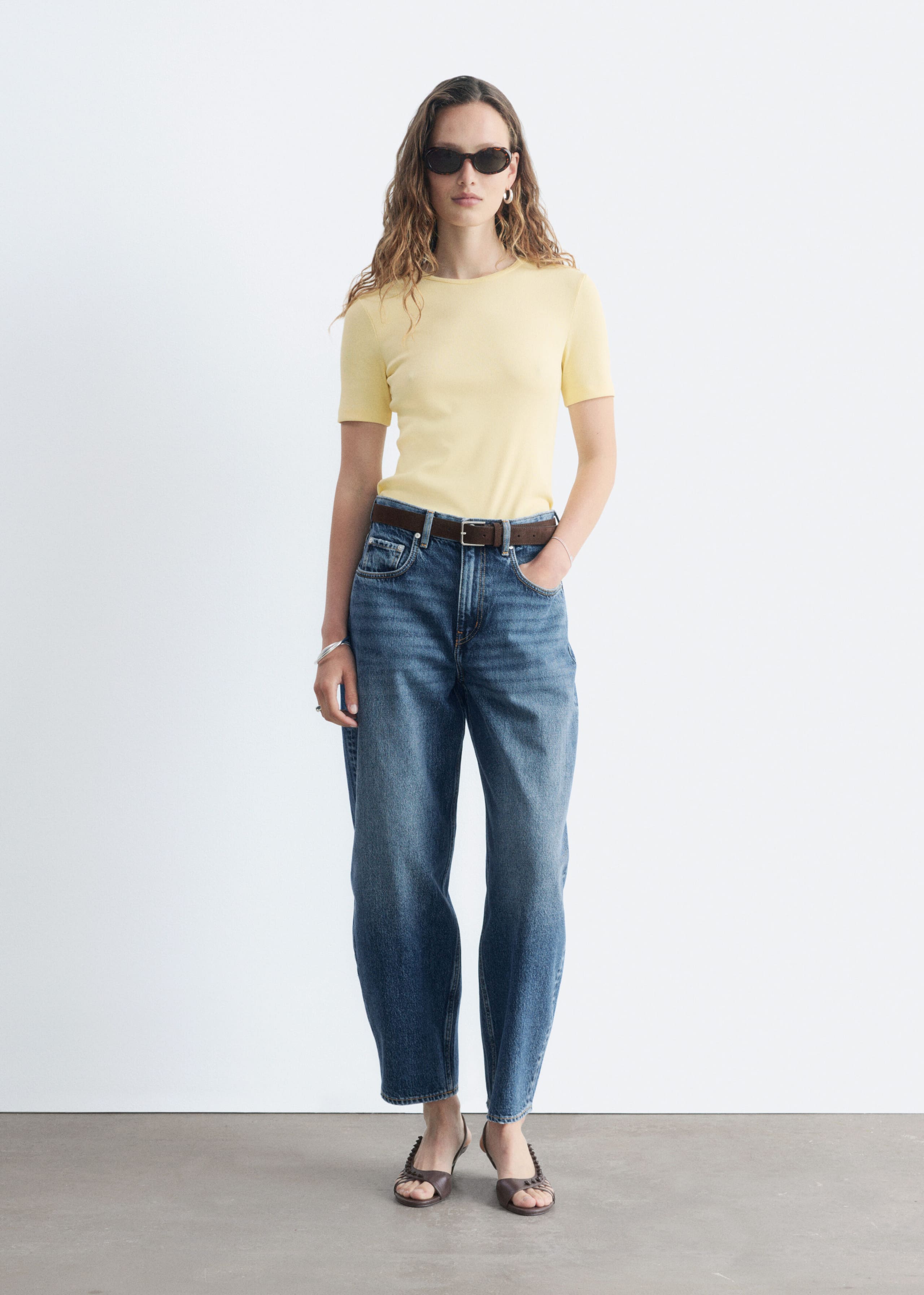 Ribbed T-shirt - Light Yellow - Still Life