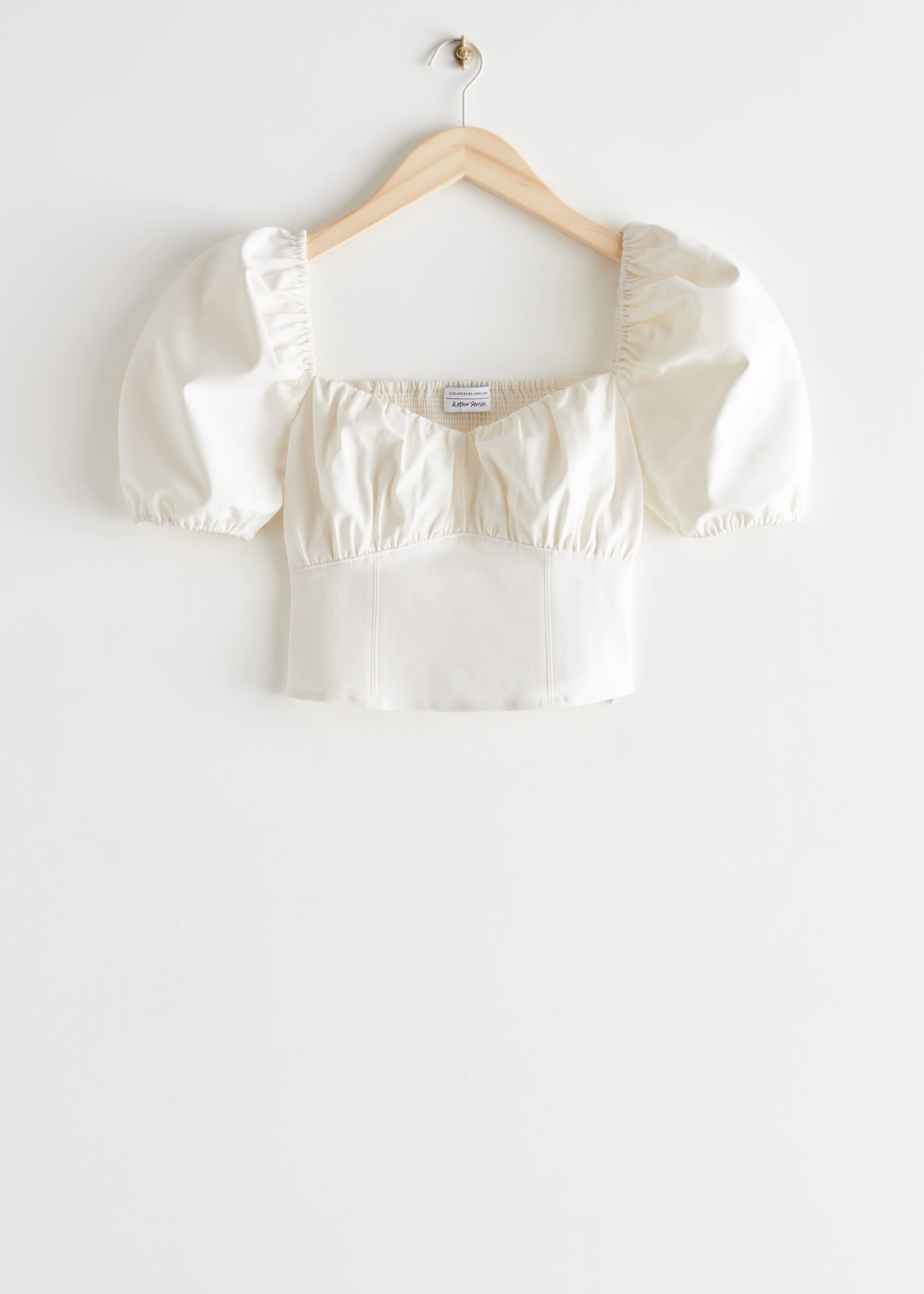 Puff Sleeve Top - White - Natura morta
