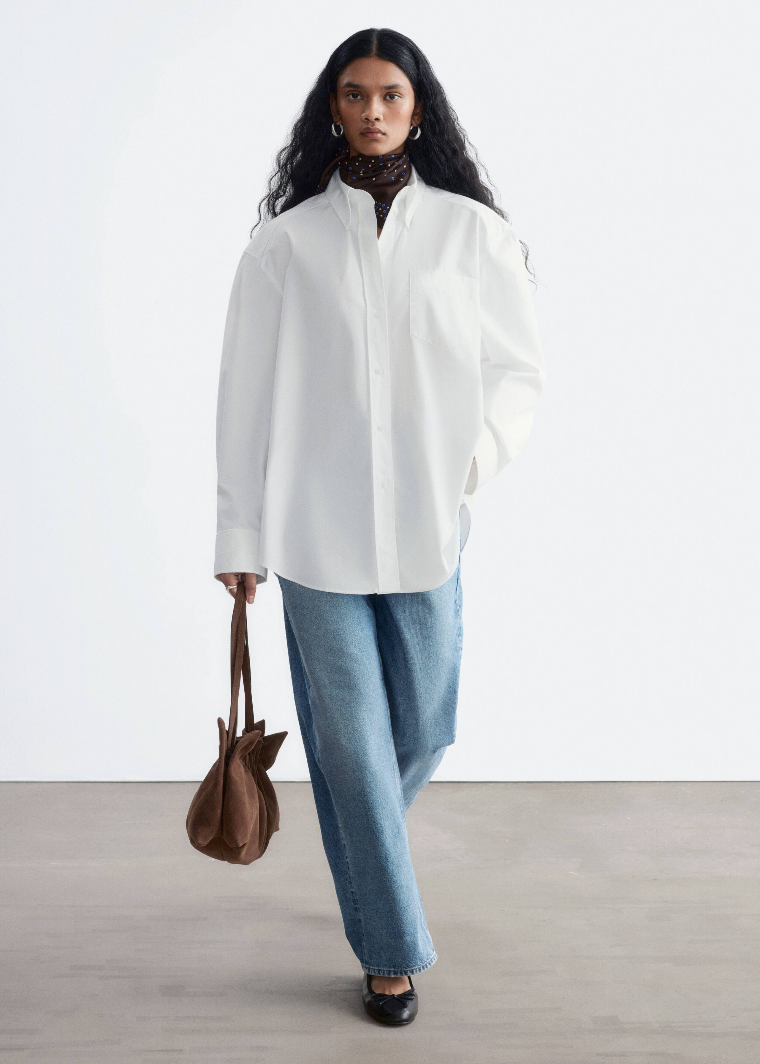 Quilted Cotton Shirt - White - Lookbook