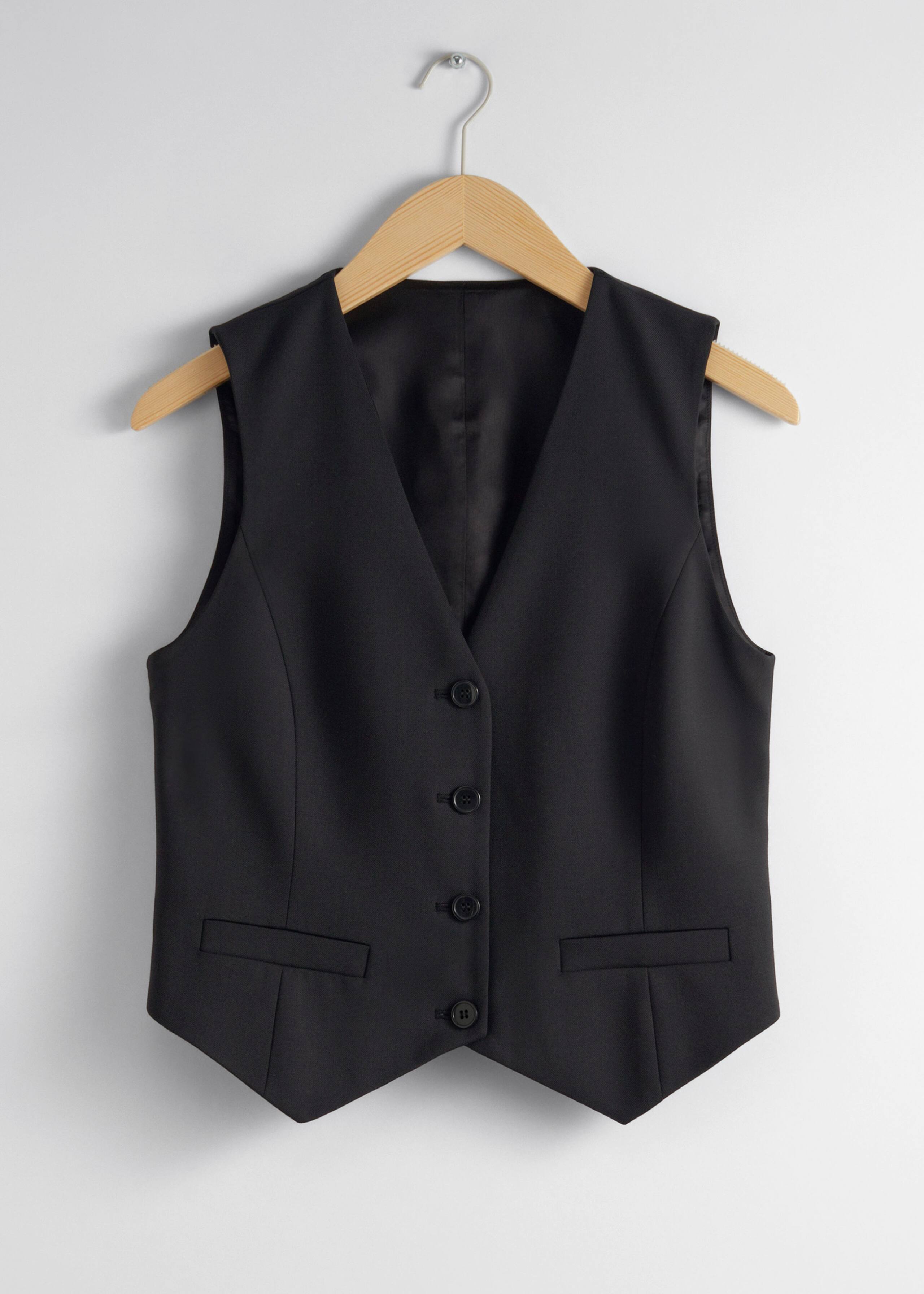 Single-Breasted Waistcoat - Black - Still Life