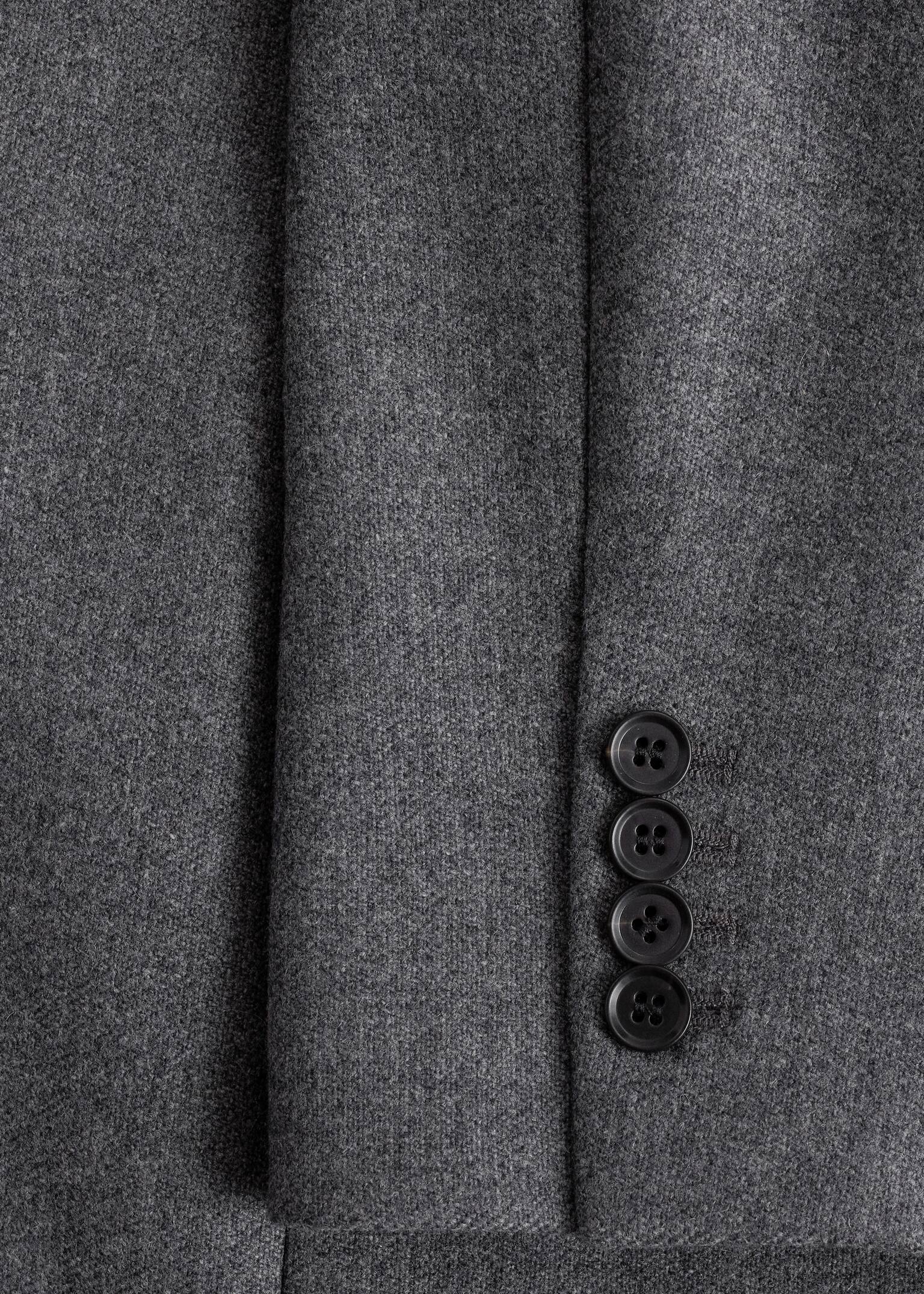 Long Wool Coat - Meleerattu harmaa/Musta - 8