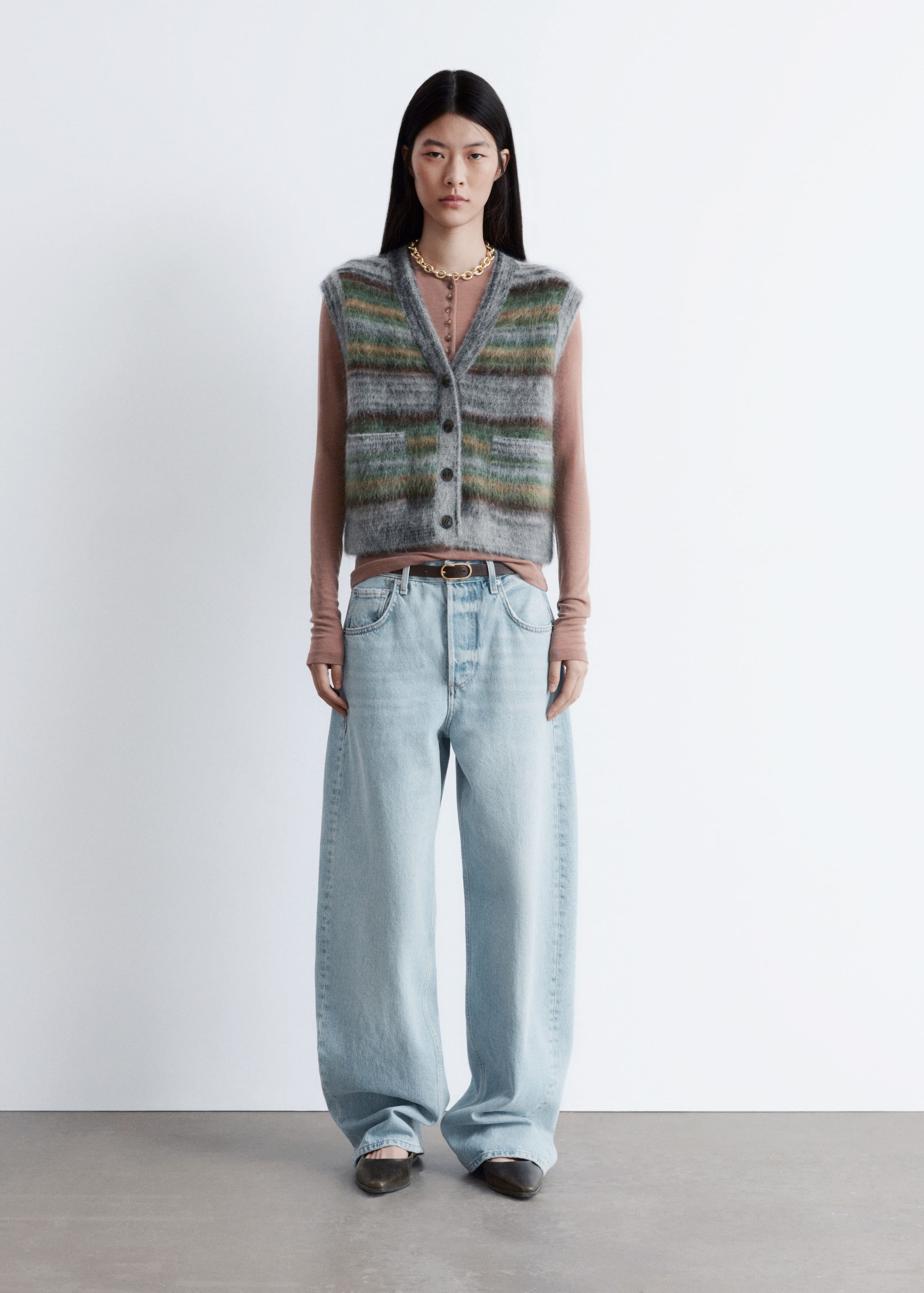 Image of Brushed Knitted Vest