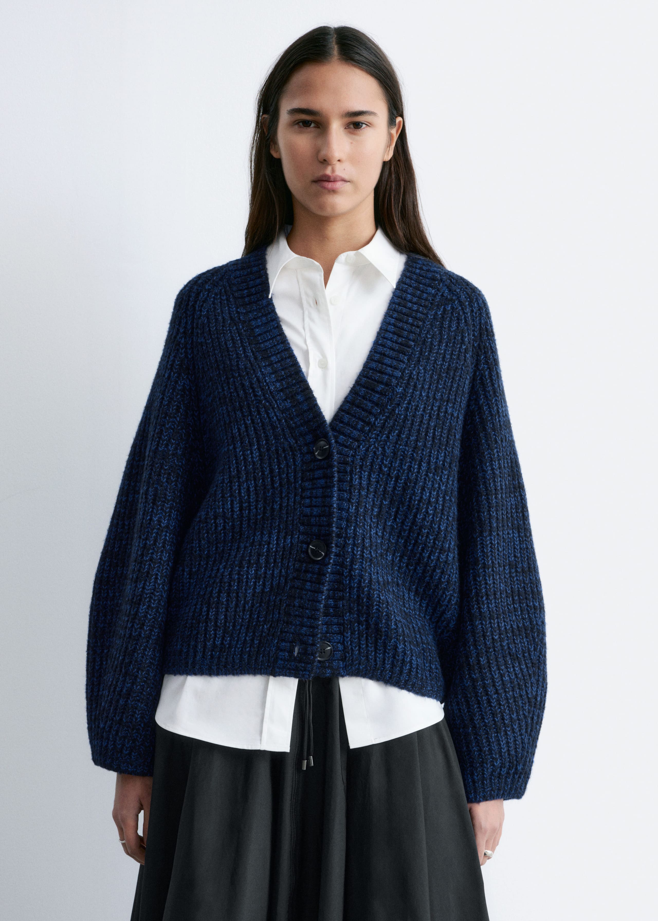 Image of Chunky Rib-Knit Cardigan