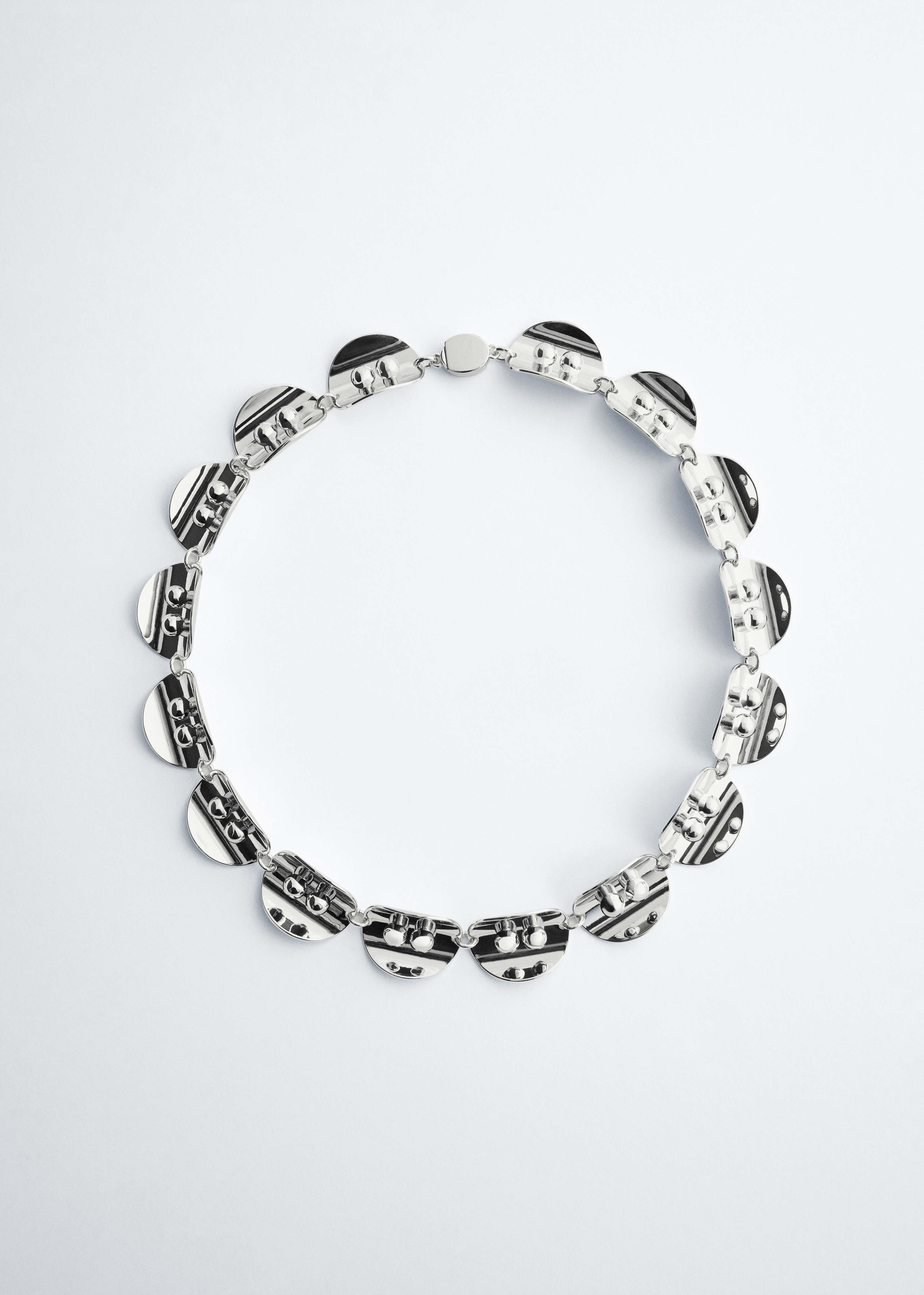 Sculptural Panel Necklace - Argenté