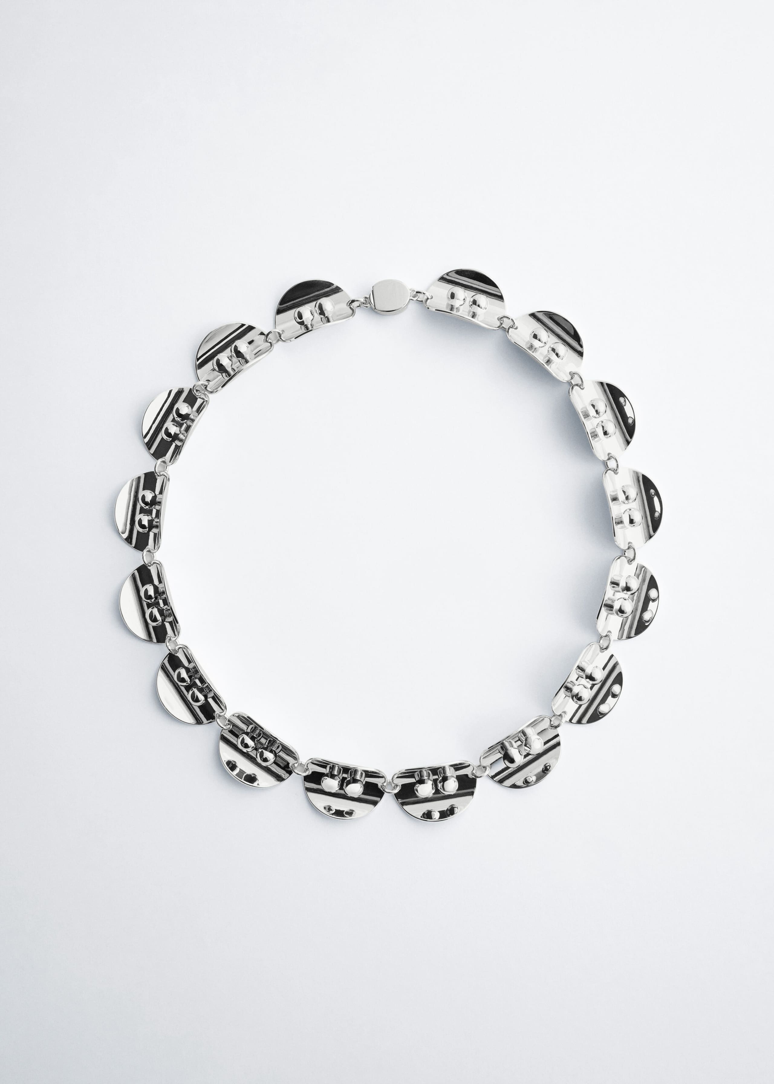 Sculptural Panel Necklace - Argenté - Still Life