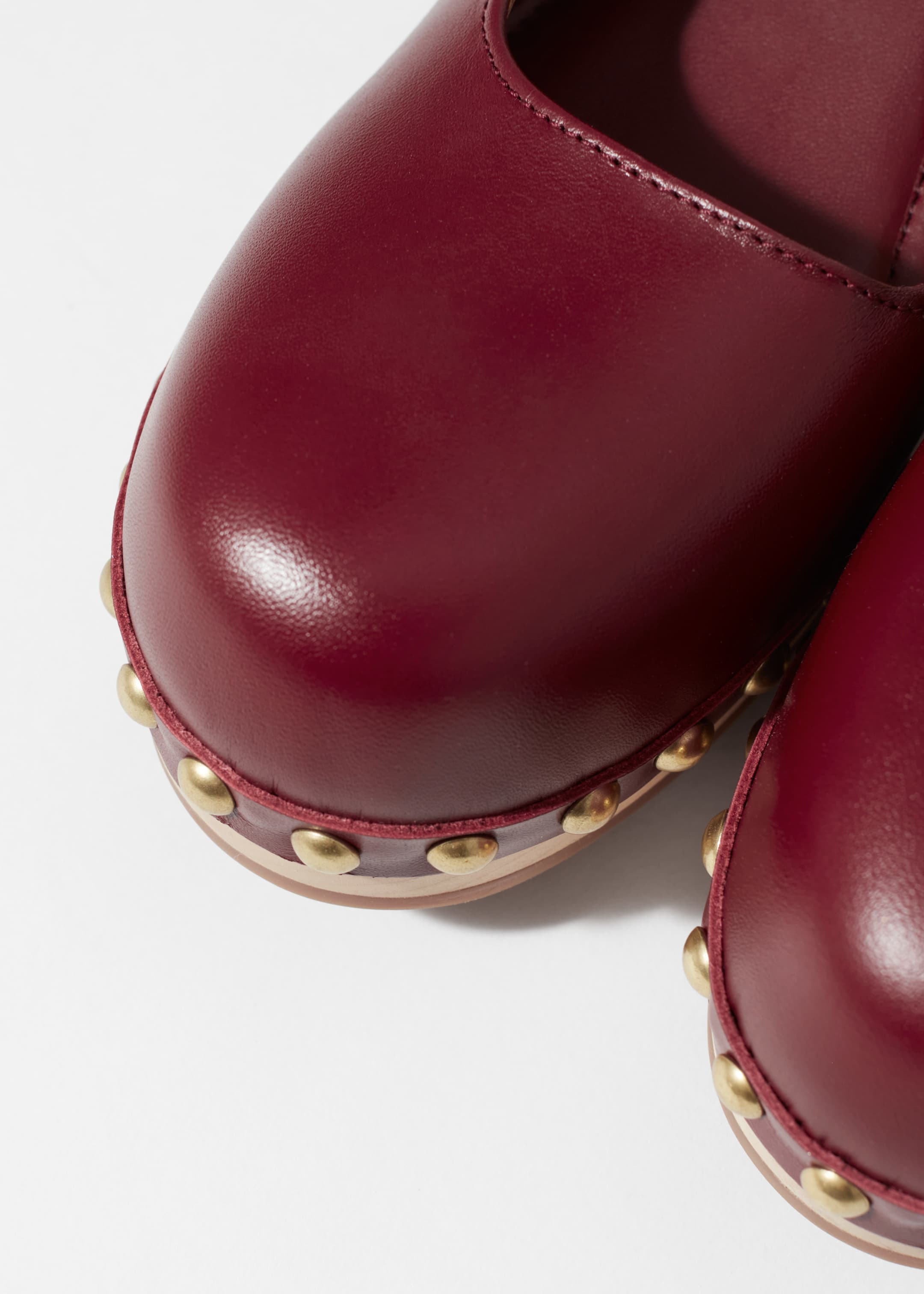 Zobrazit větší obrázek: Mary-Jane Leather Mules - Bordó - ŽENY | H&M CZ 6