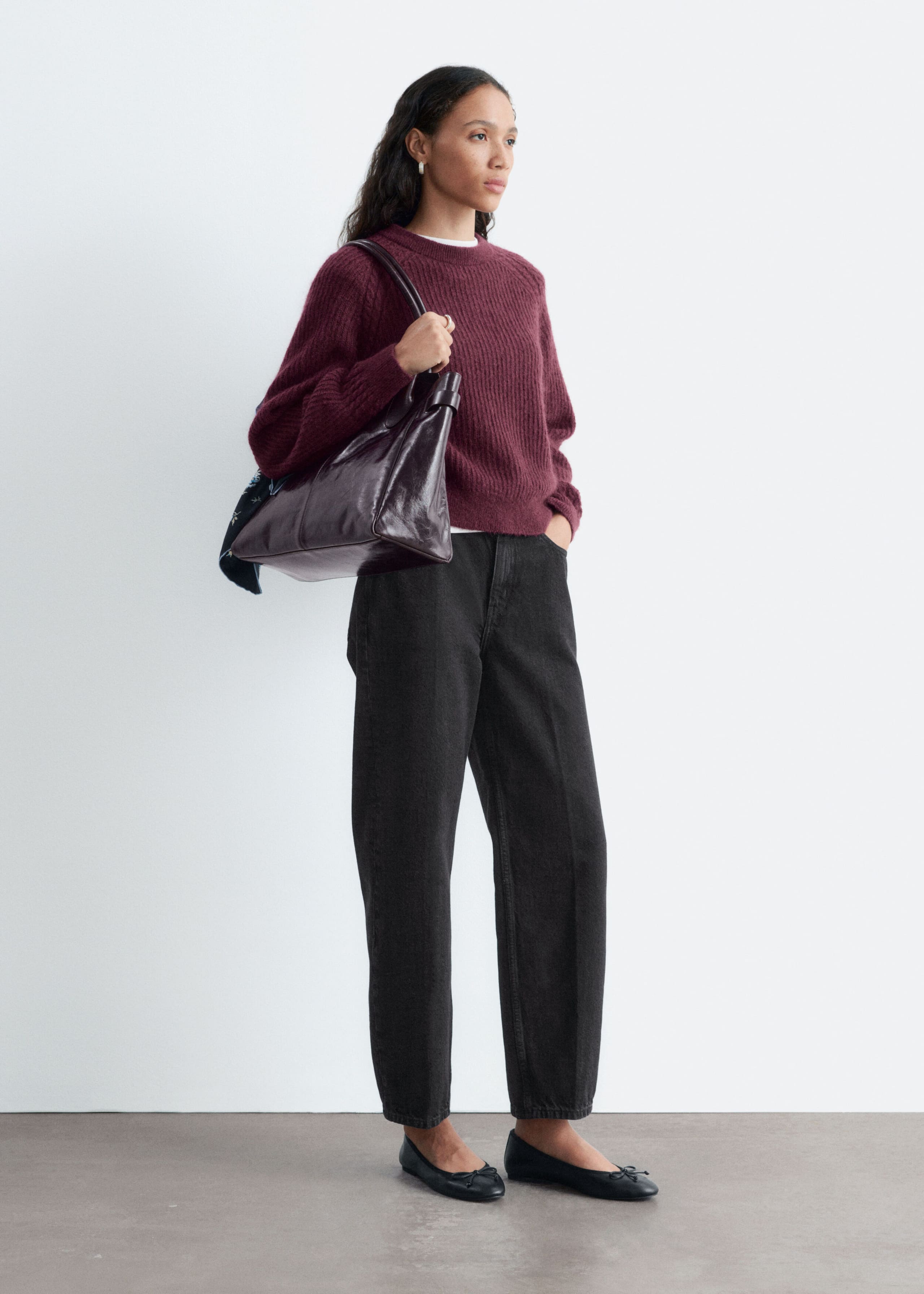 Maglione in misto mohair - Rosa polvere - Lookbook