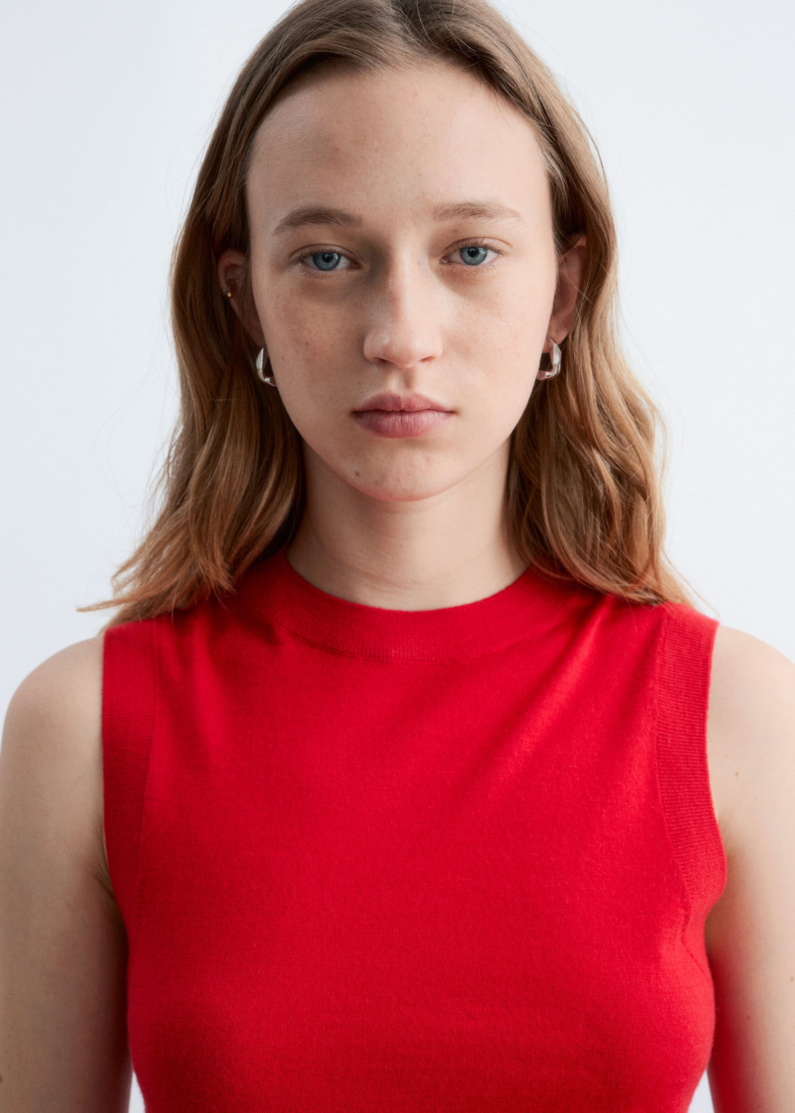 Image of Pull sans manches en cachemire